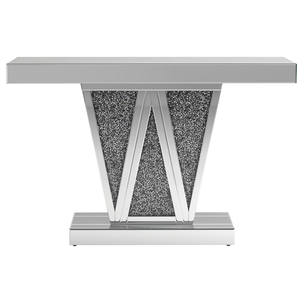 Orleans Furniture - Coaster - Crocus Rectangular Mirrored Entryway Console Table Silver - 951786