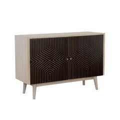 Orleans Furniture - Coaster - Ixora 2-door Wood Accent Cabinet White Washed and Black - 953430