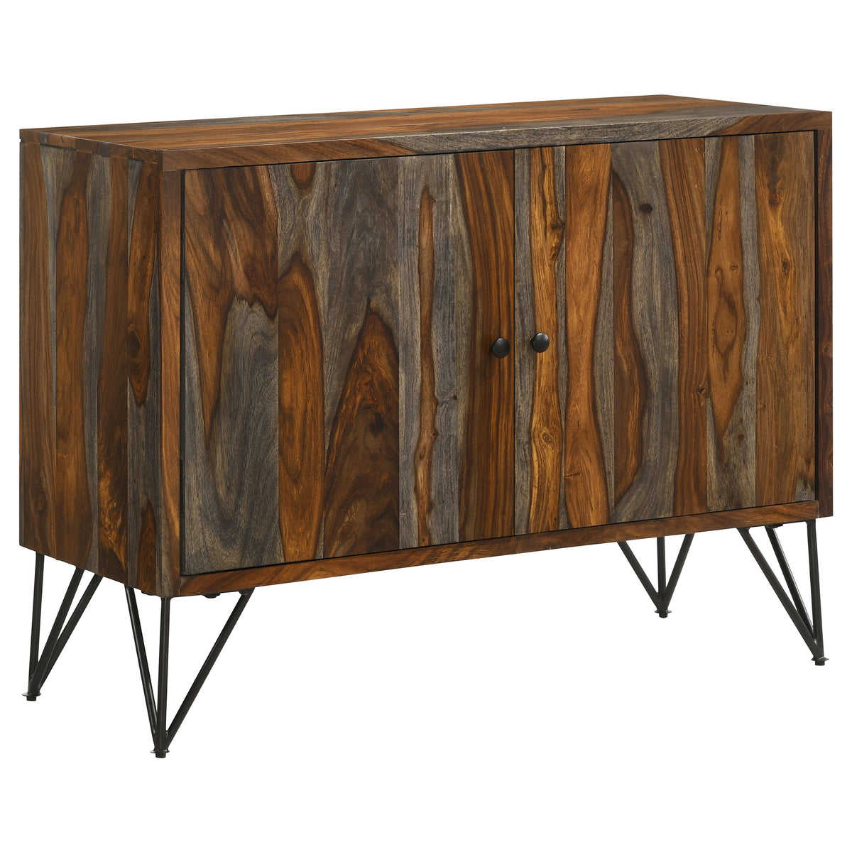 Orleans Furniture - Coaster - Macon 2-door Sheesham Wood Storage Accent Cabinet Grey - 959615