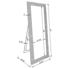 Mckay 24 x 63 Inch Acrylic Frame Standing Mirror Smokey Grey