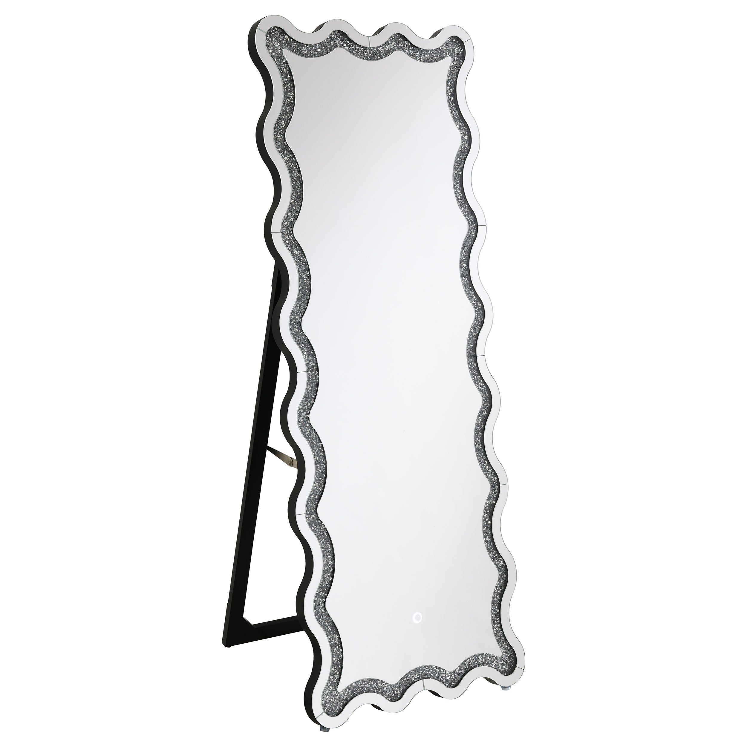 Orleans Furniture - Coaster - Brixey 24 x 63 Inch LED Lighting Standing Floor Mirror Black - 961473