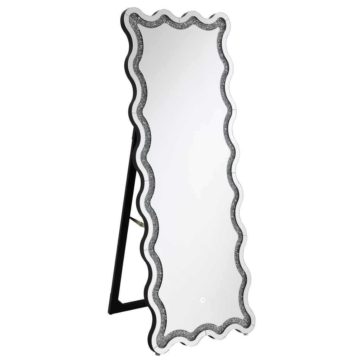 Orleans Furniture - Coaster - Brixey 24 x 63 Inch LED Lighting Standing Floor Mirror Black - 961473