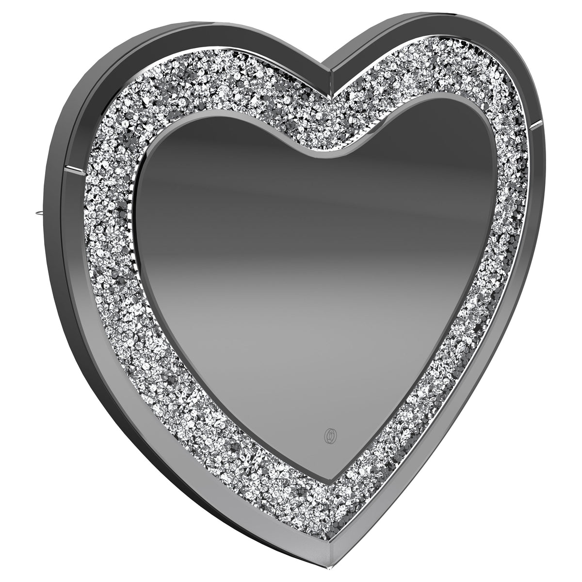Orleans Furniture - Coaster - Aiko 36 x 30 Inch Heart Shaped LED Light Wall Mirror Silver - 961535