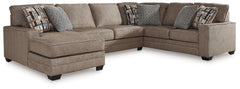 Orleans Furniture - Ashley Furniture - Cannonbrook Sectional - RAF 3-Piece Sectional with Chaise / Nutmeg - 98201S1