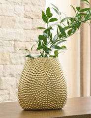 Orleans Furniture - Ashley Furniture - Efim Vase - Vase / Gold Finish - A2000575