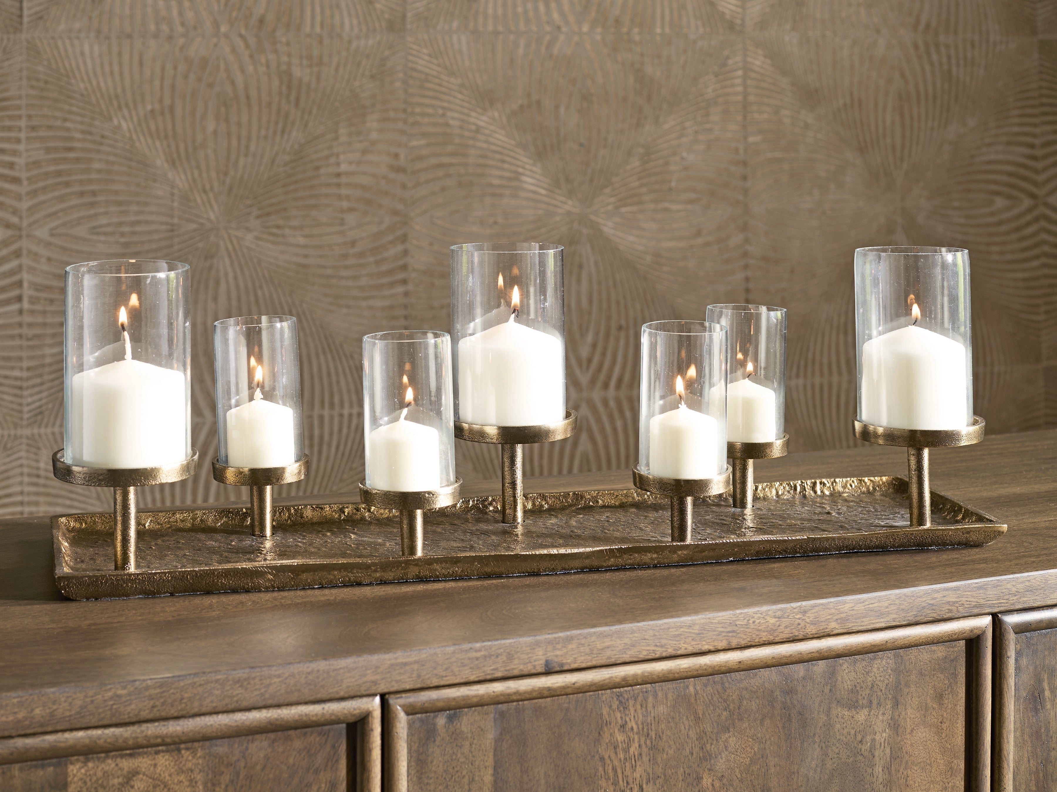 Orleans Furniture - Ashley Furniture - Wallmond Candle Holder - Candle Holder / Antique Brass Finish - A2000820