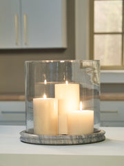 Orleans Furniture - Ashley Furniture - Saskia Candle Holder - Candle Holder / Clear/Black - A2000846