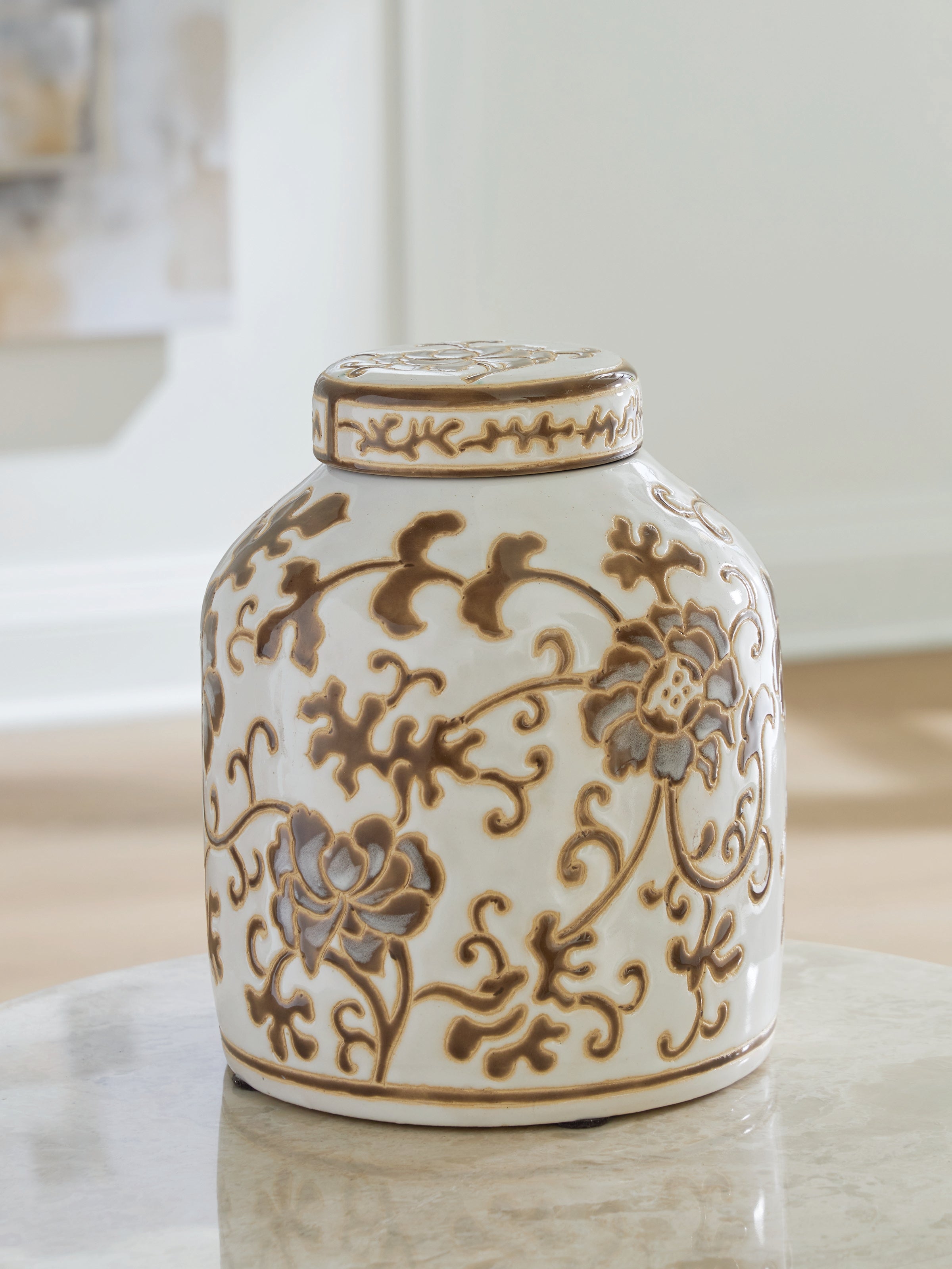 Orleans Furniture - Ashley Furniture - Adalham Jar - Jar / Cream/Brown - A2000909