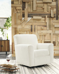 Orleans Furniture - Ashley Furniture - Herstow Swivel Glider Accent Chair - Swivel Glider Accent Chair / Ivory - A3000365