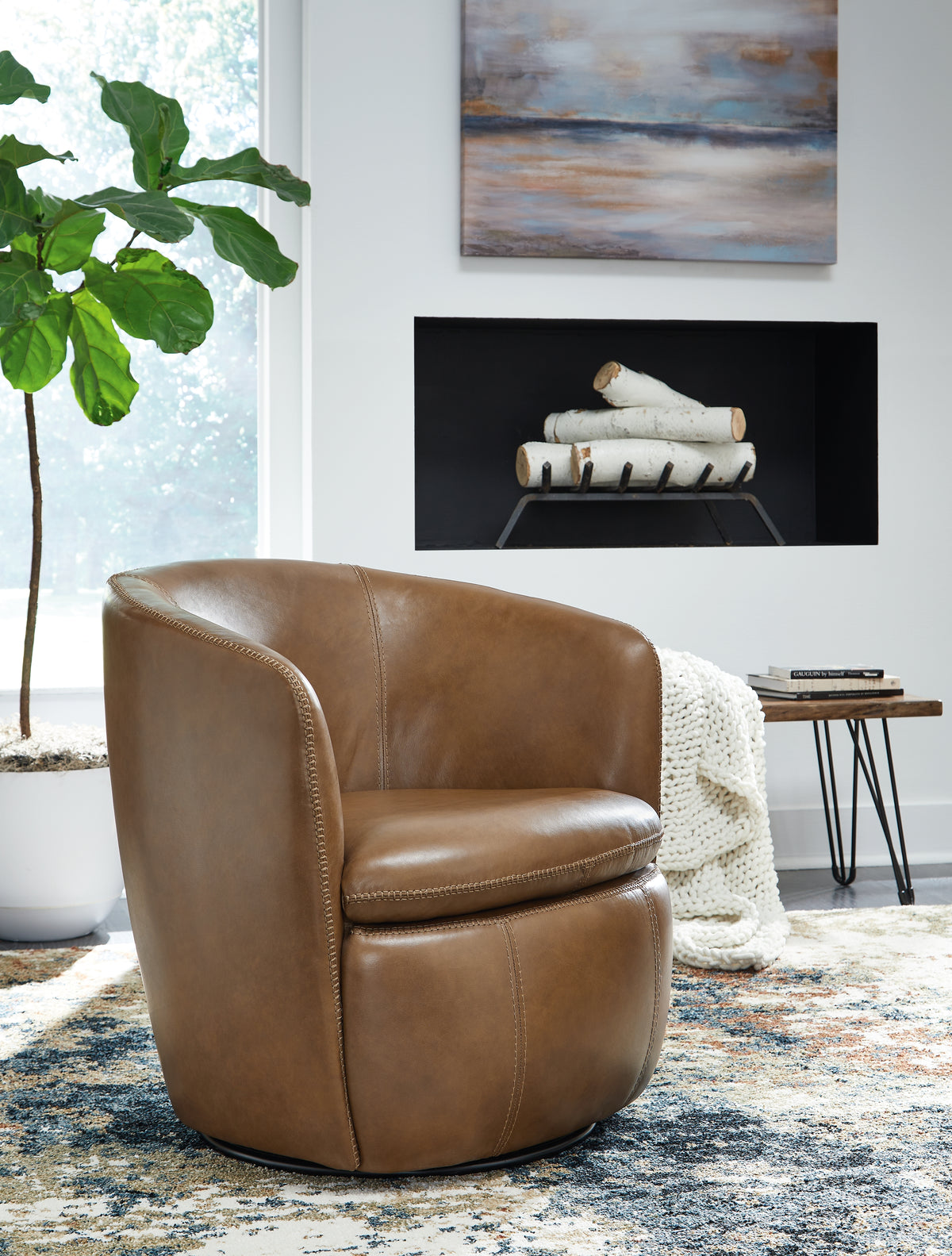 Orleans Furniture - Ashley Furniture - Kierreys Swivel Accent Chair - Swivel Accent Chair / Bone - A3000703