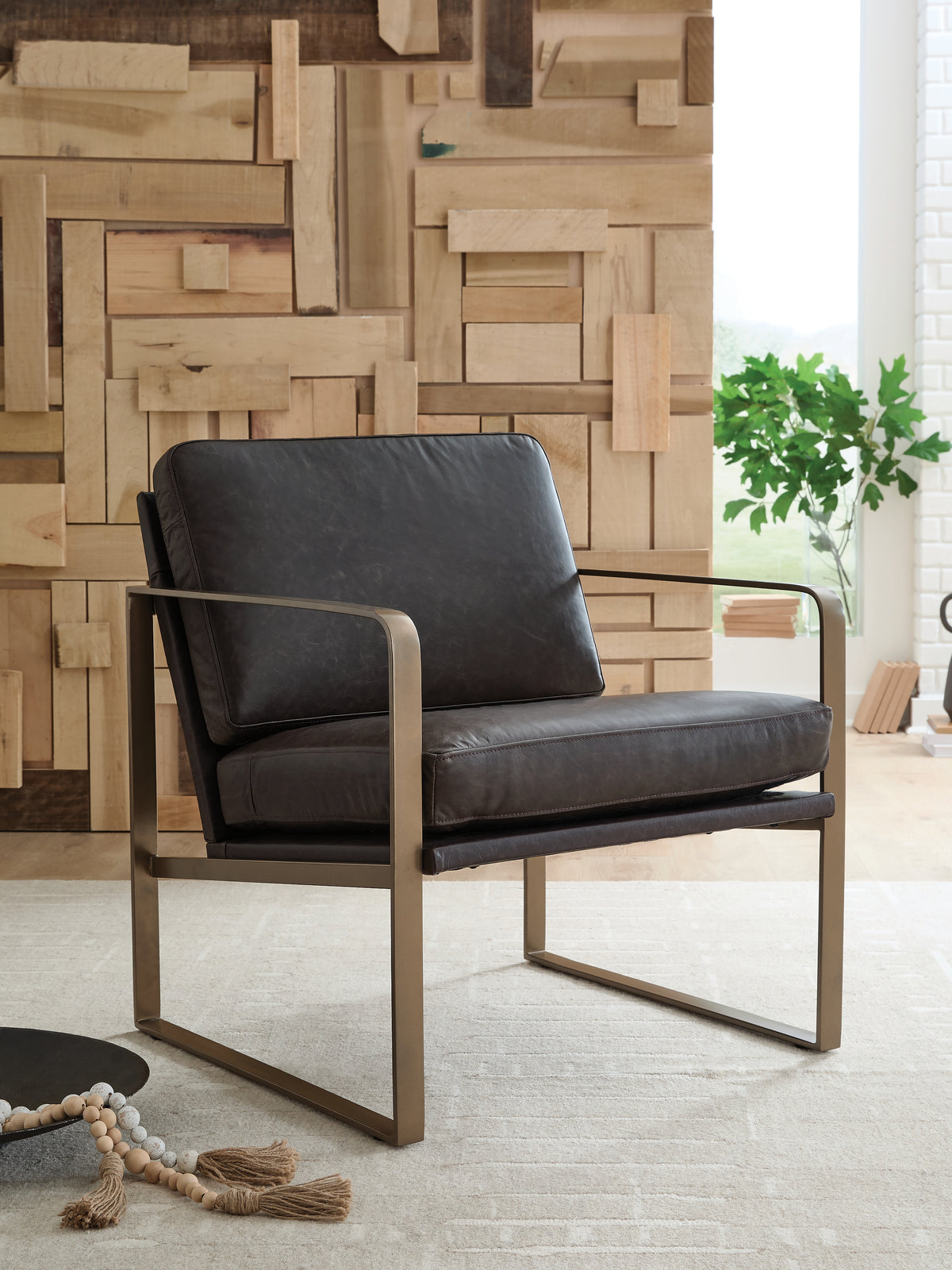 Orleans Furniture - Ashley Furniture - Bradett Accent Chair - Accent Chair / Dark Brown/Gold Finish - A3000763