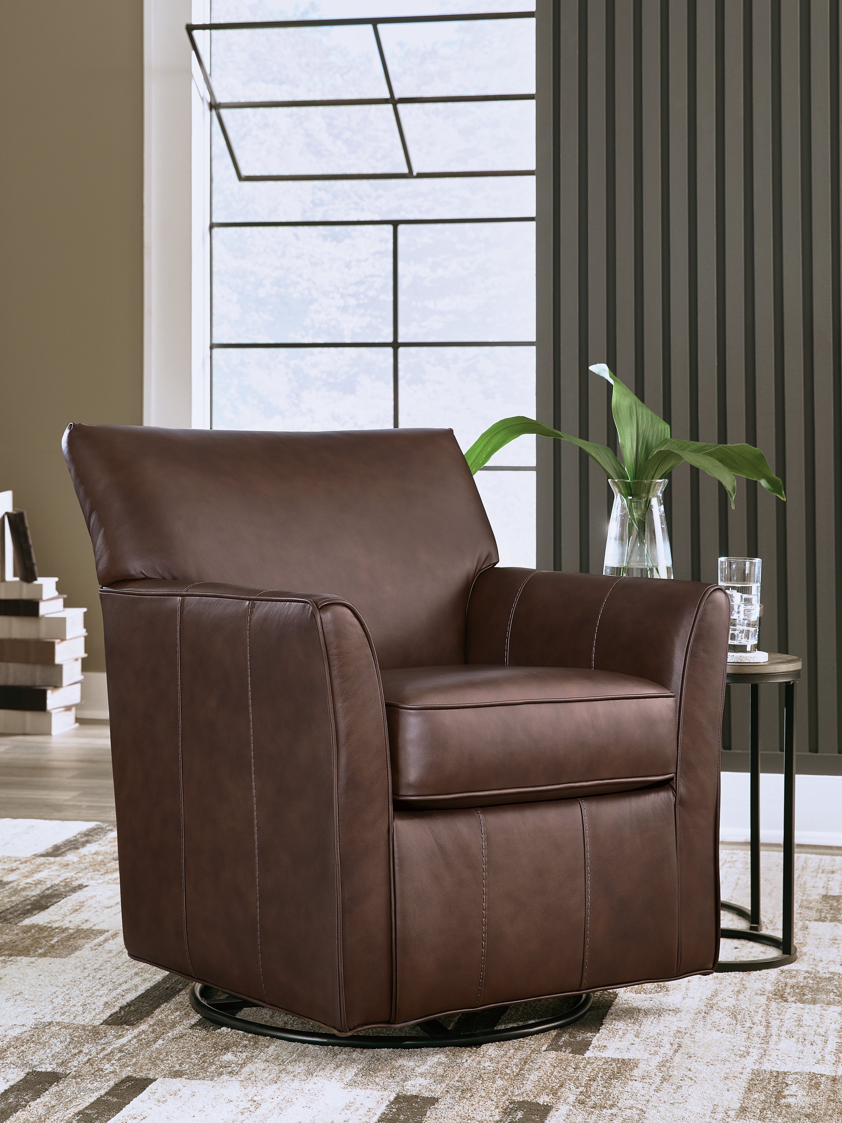 Orleans Furniture - Ashley Furniture - Braydunn Swivel Glider Accent Chair - Swivel Glider Accent Chair / Espresso Brown - A3000820
