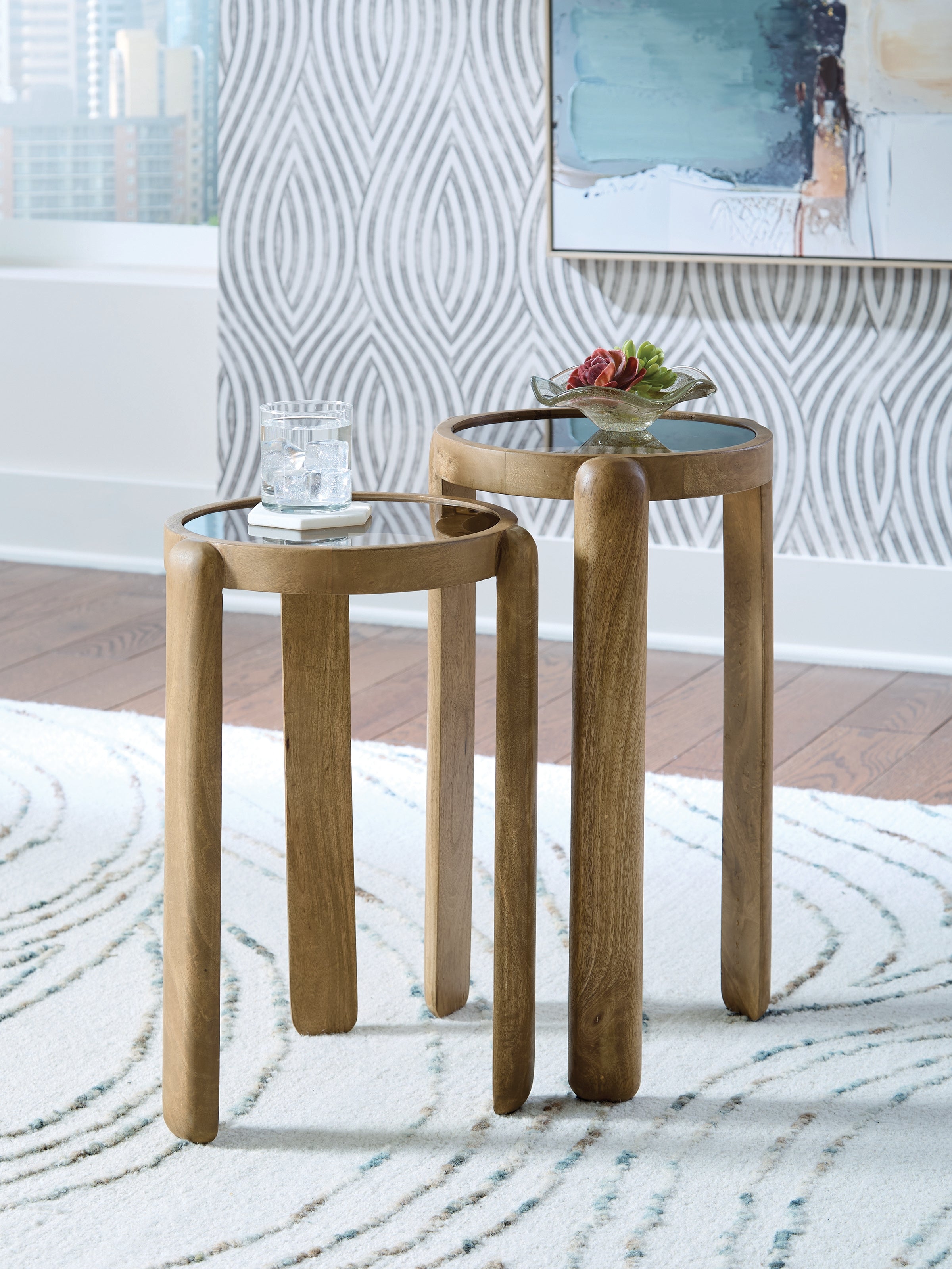 Orleans Furniture - Ashley Furniture - Jossor Accent Table (Set of 2) - Accent Table Set (Set of 2) / Light Brown - A4000726