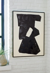 Orleans Furniture - Ashley Furniture - Garviery Wall Decor - Wall Art / Black/Cream - A8000385