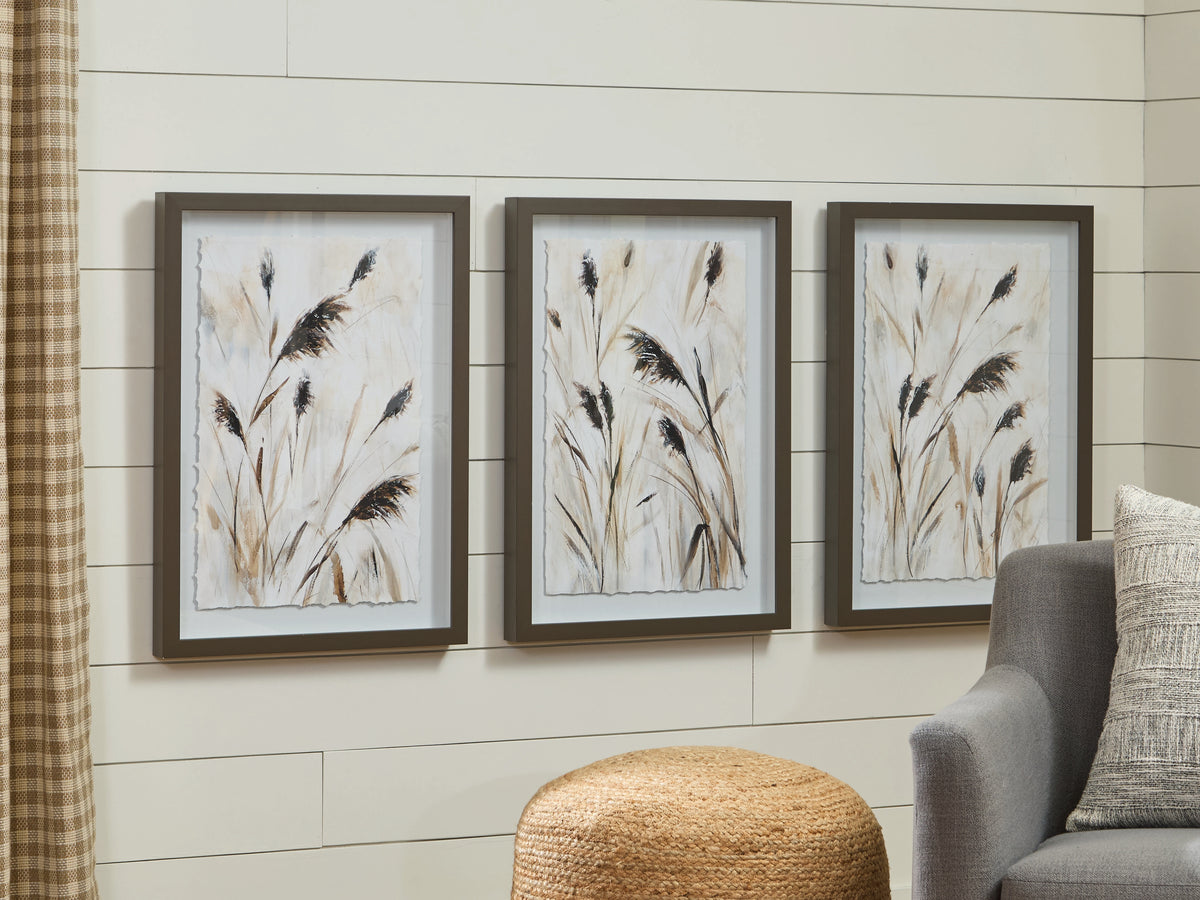 Orleans Furniture - Ashley Furniture - Honslow Wall Decor - Wall Art Set (3/CN) / Brown/Black/White - A8000506