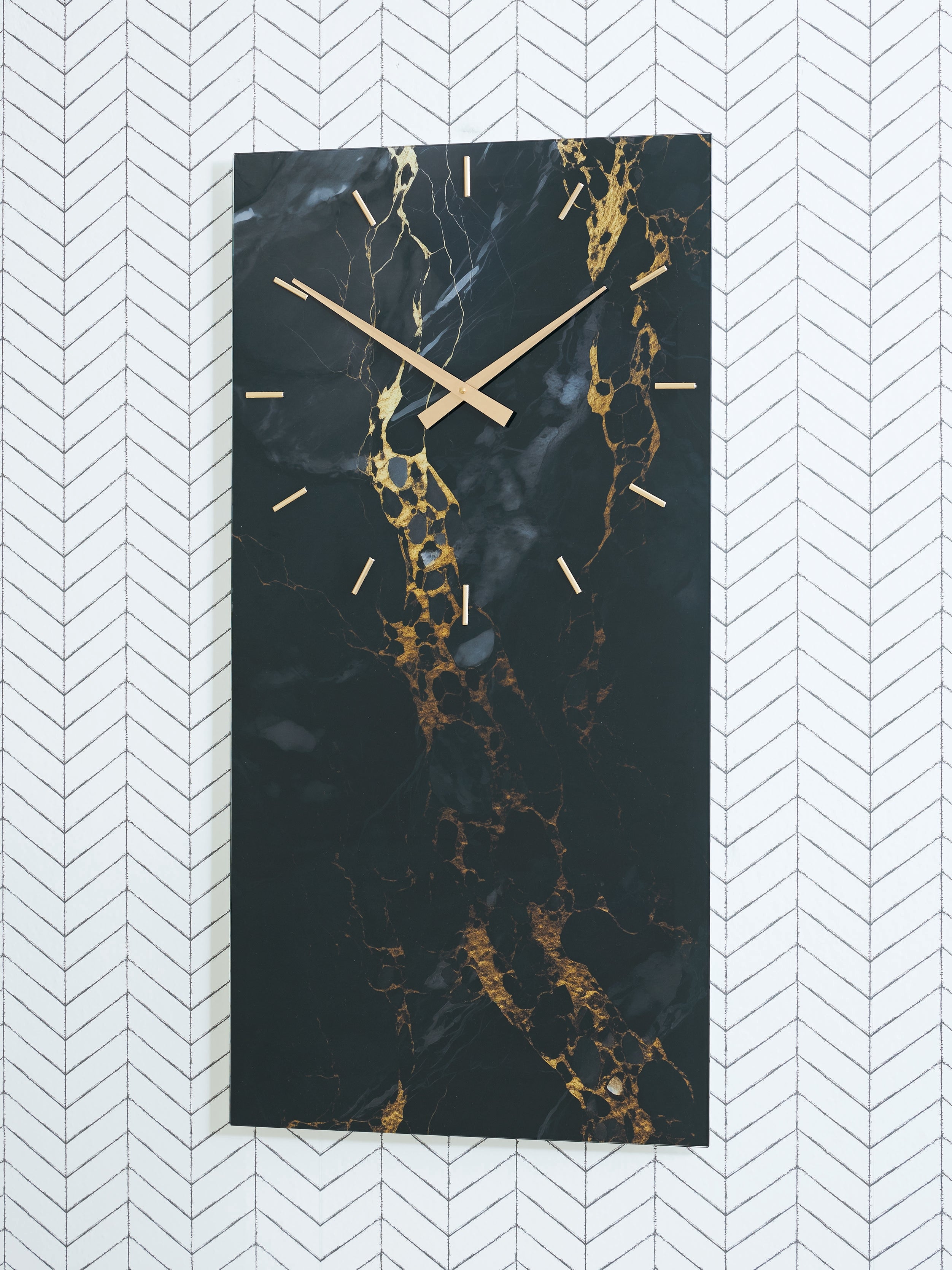 Orleans Furniture - Ashley Furniture - Teague Wall Decor - Wall Clock / Black/Gold Finish - A8010430