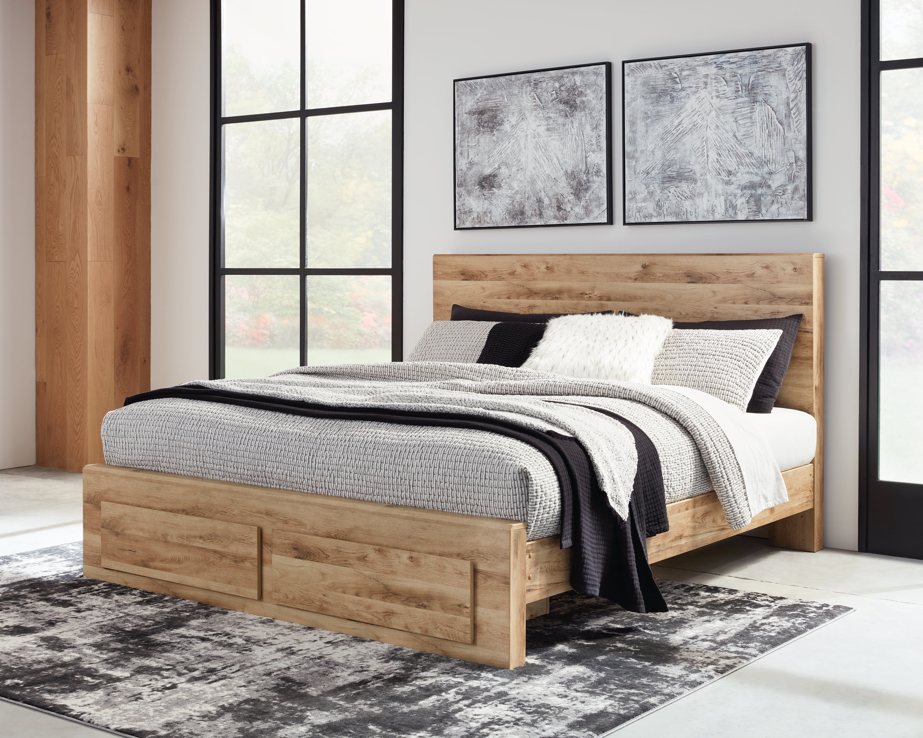 Orleans Furniture - Ashley Furniture - Hyanna Bedroom - King Panel Storage Bed / Tan Brown - B1050B11