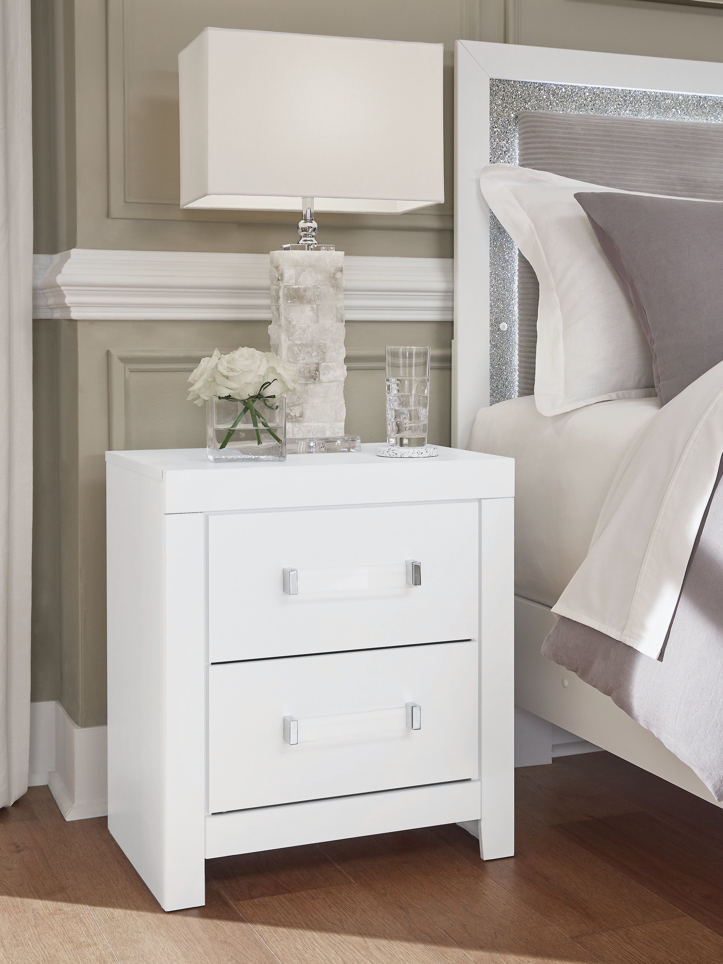 Orleans Furniture - Ashley Furniture - Maeling Bedroom - Two Drawer Night Stand / White - PCB1119-92