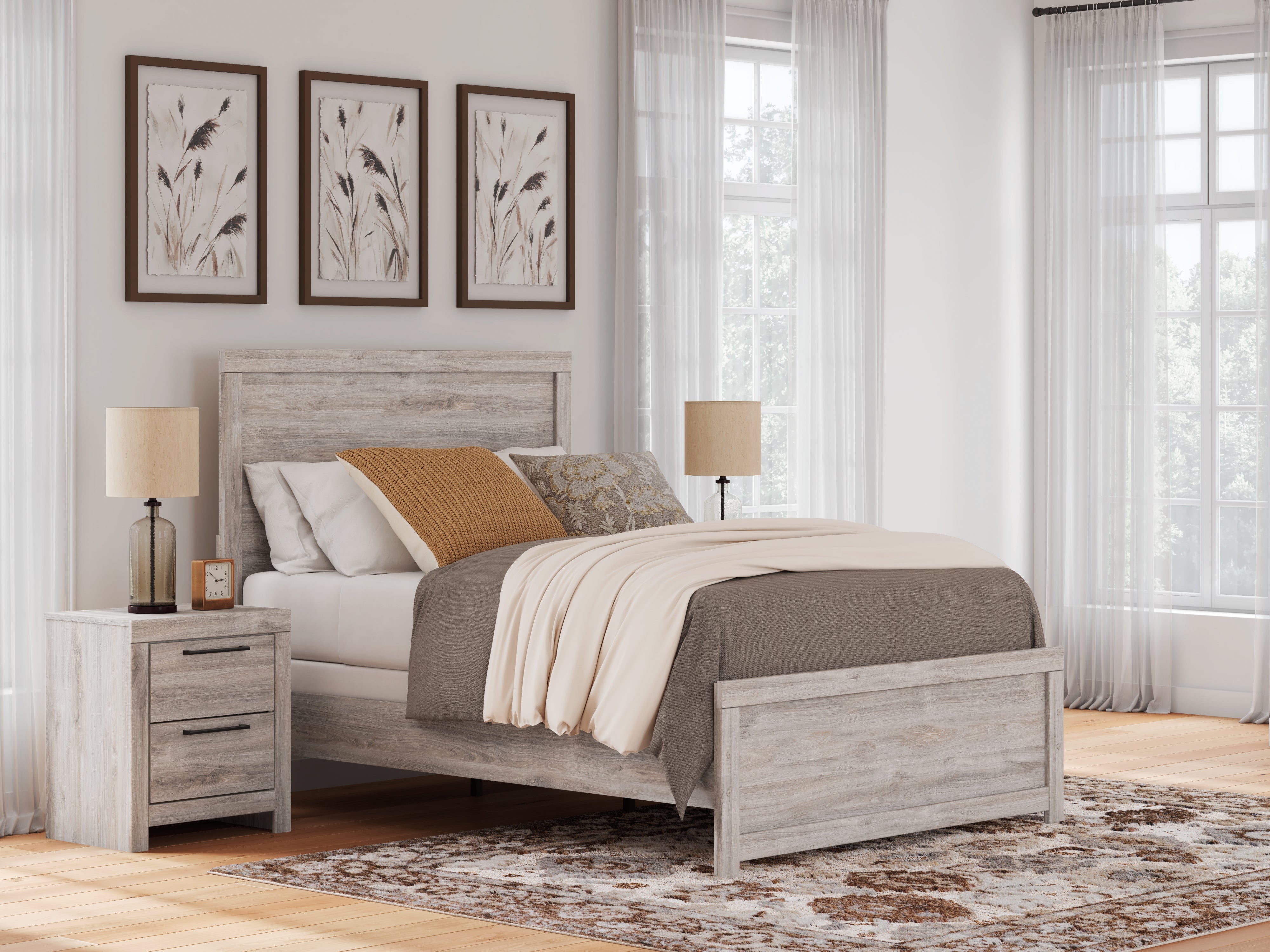 Orleans Furniture - Ashley Furniture - Broachmyn Bedroom - Full Panel Bed / Gray - PCB1120B9