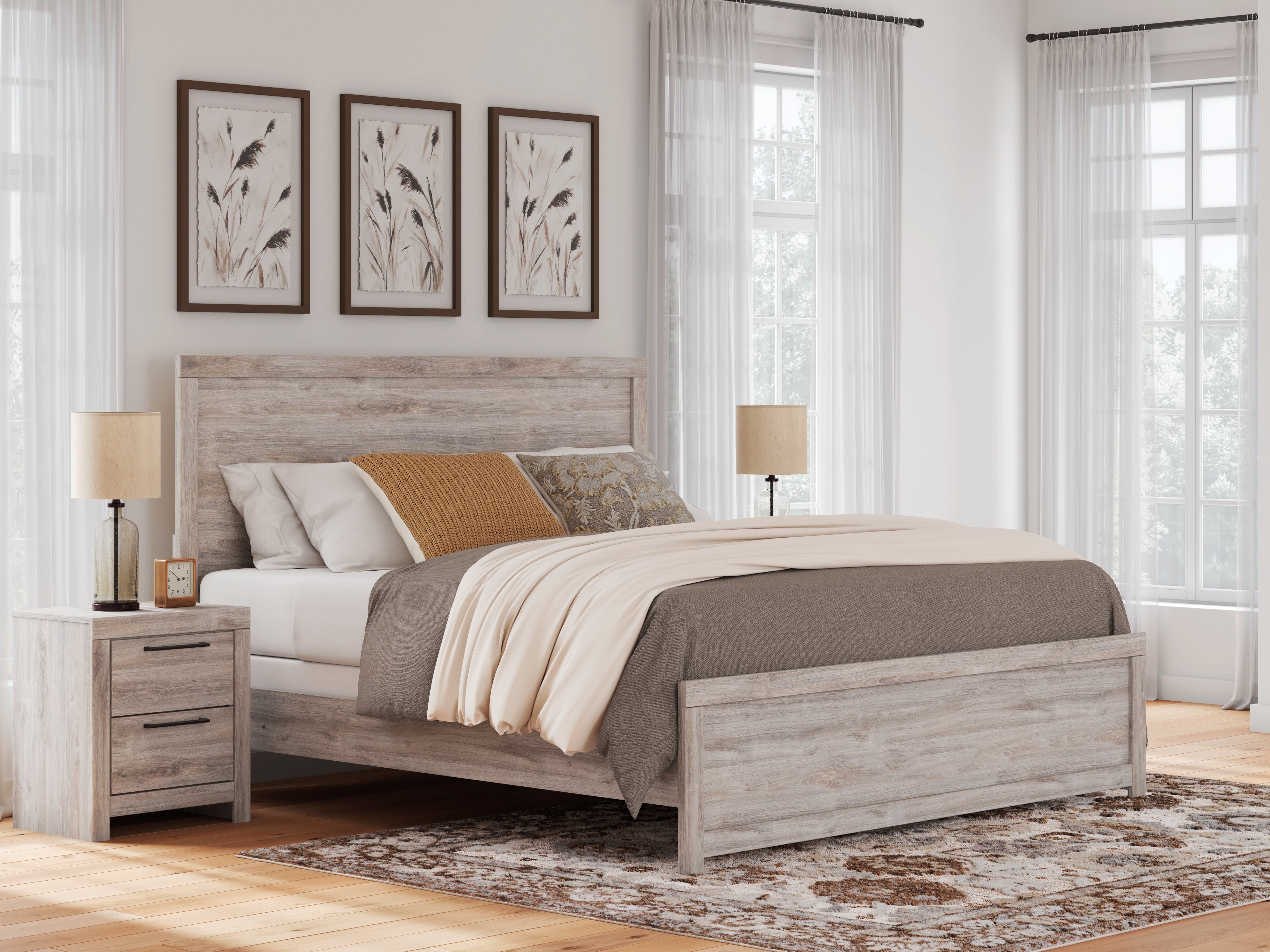 Orleans Furniture - Ashley Furniture - Broachmyn Bedroom - King Panel Bed / Gray - PCB1120B6