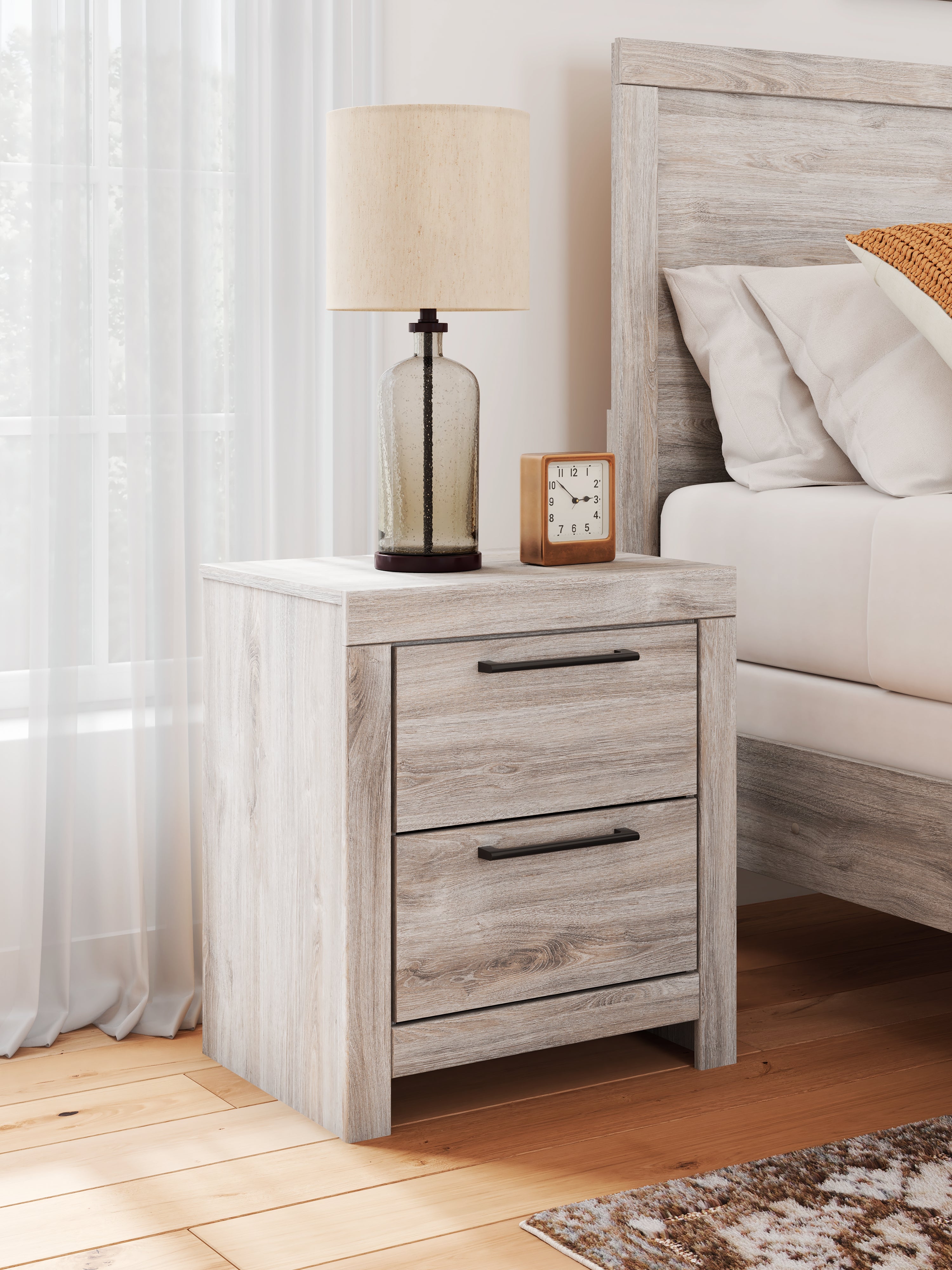Orleans Furniture - Ashley Furniture - Broachmyn Bedroom - Two Drawer Night Stand / Gray - PCB1120-92