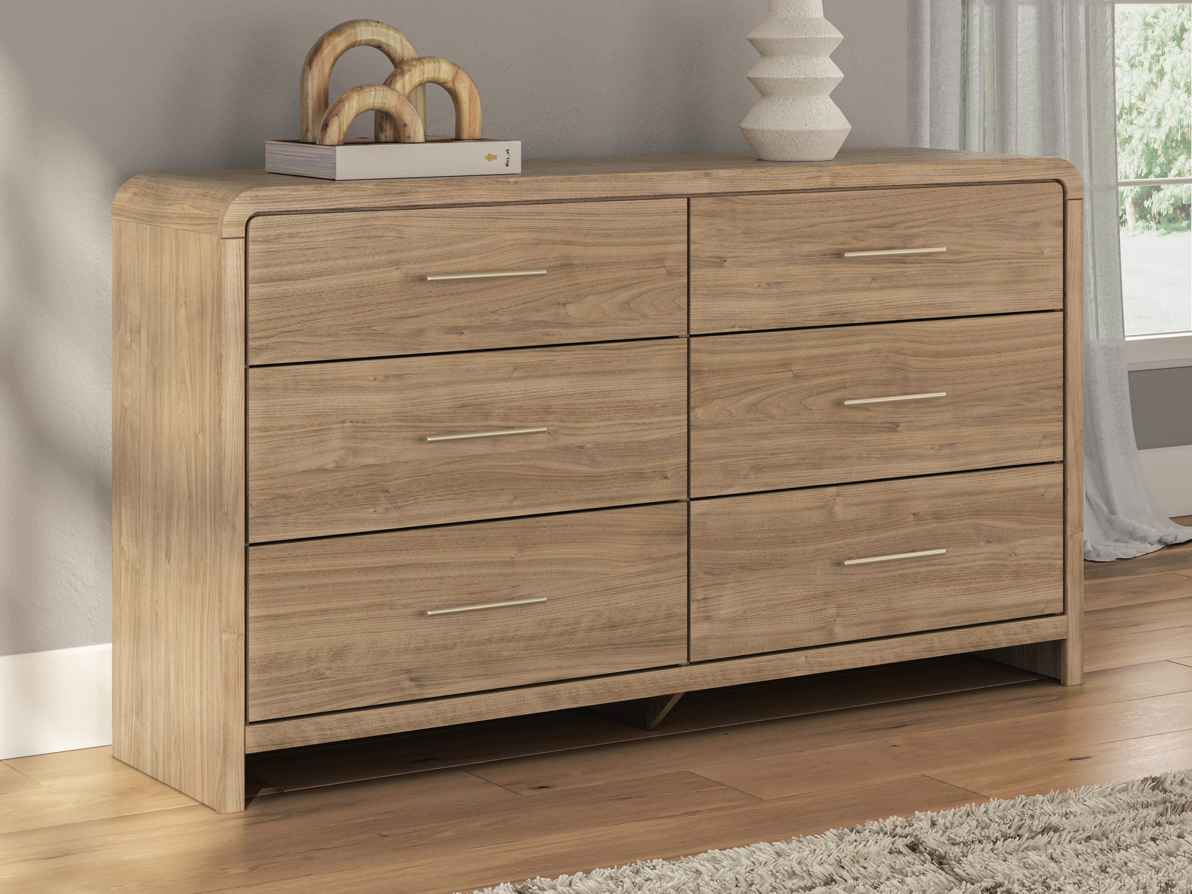 Orleans Furniture - Ashley Furniture - Gramburg Bedroom - Six Drawer Dresser / Warm Natural Brown - PCB1121-31