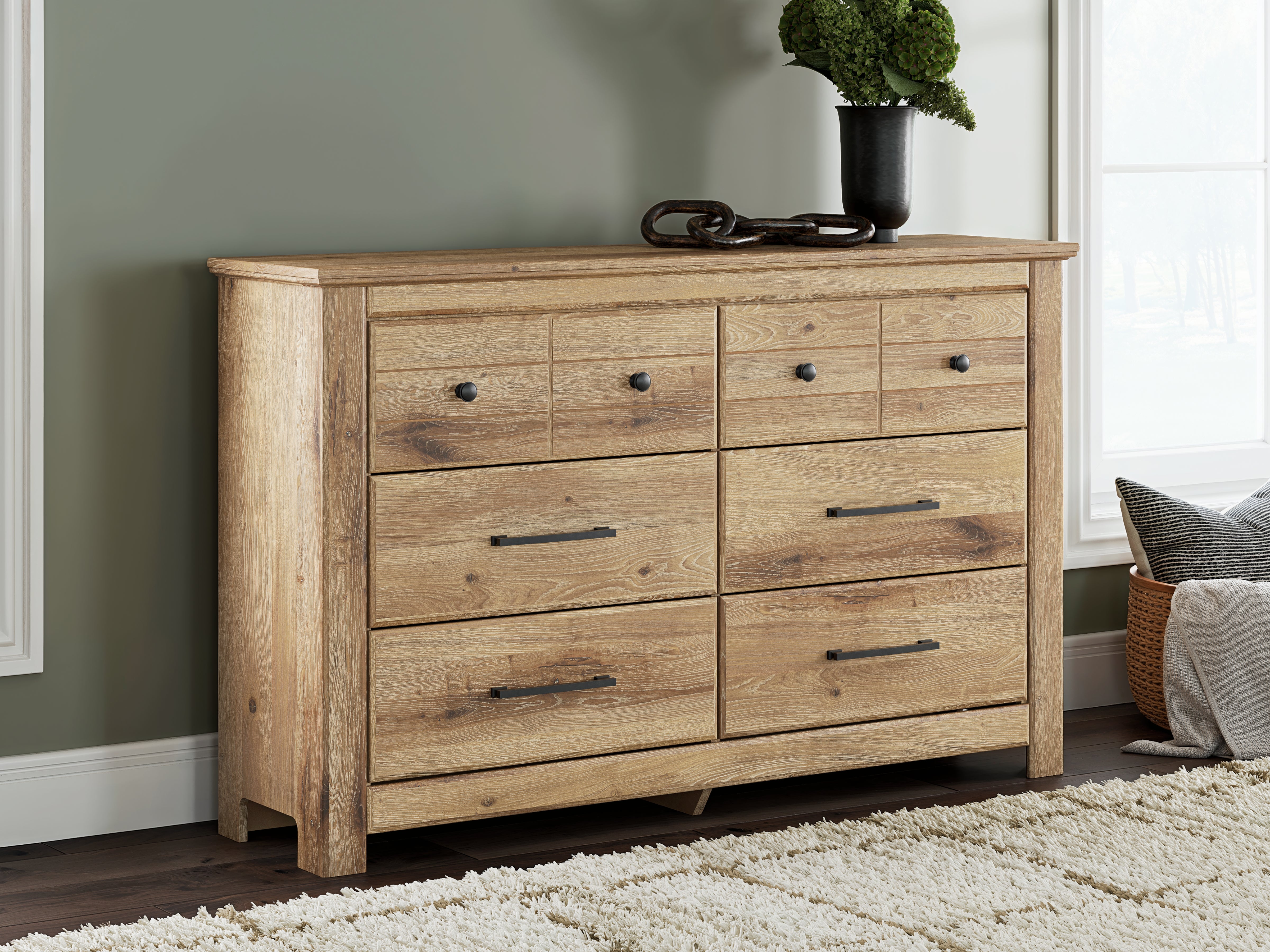 Orleans Furniture - Ashley Furniture - Makidern Bedroom - Six Drawer Dresser / Tan - PCB1170-31