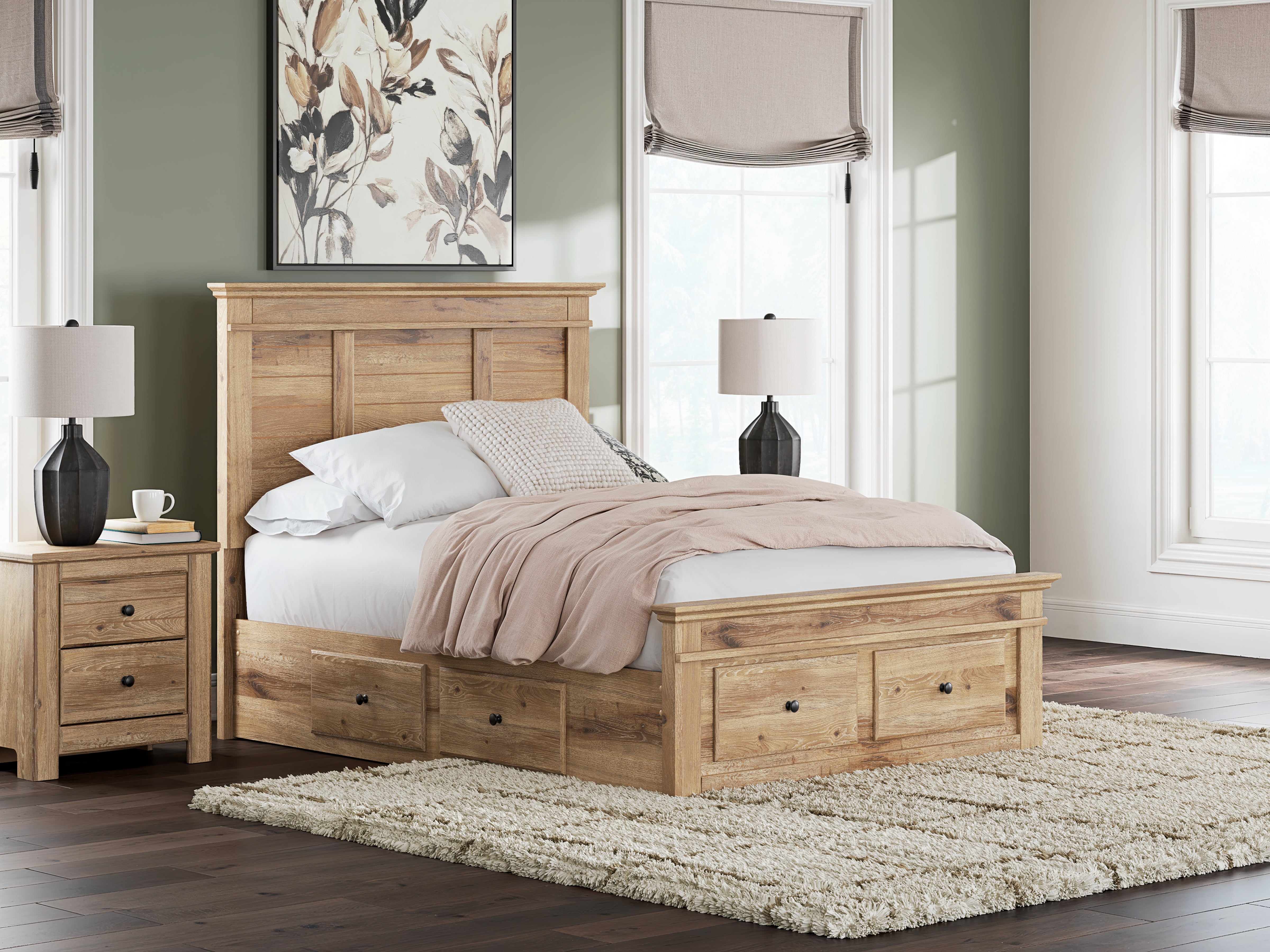 Orleans Furniture - Ashley Furniture - Makidern Bedroom - Full Panel Storage Bed / Tan - PCB1170B35