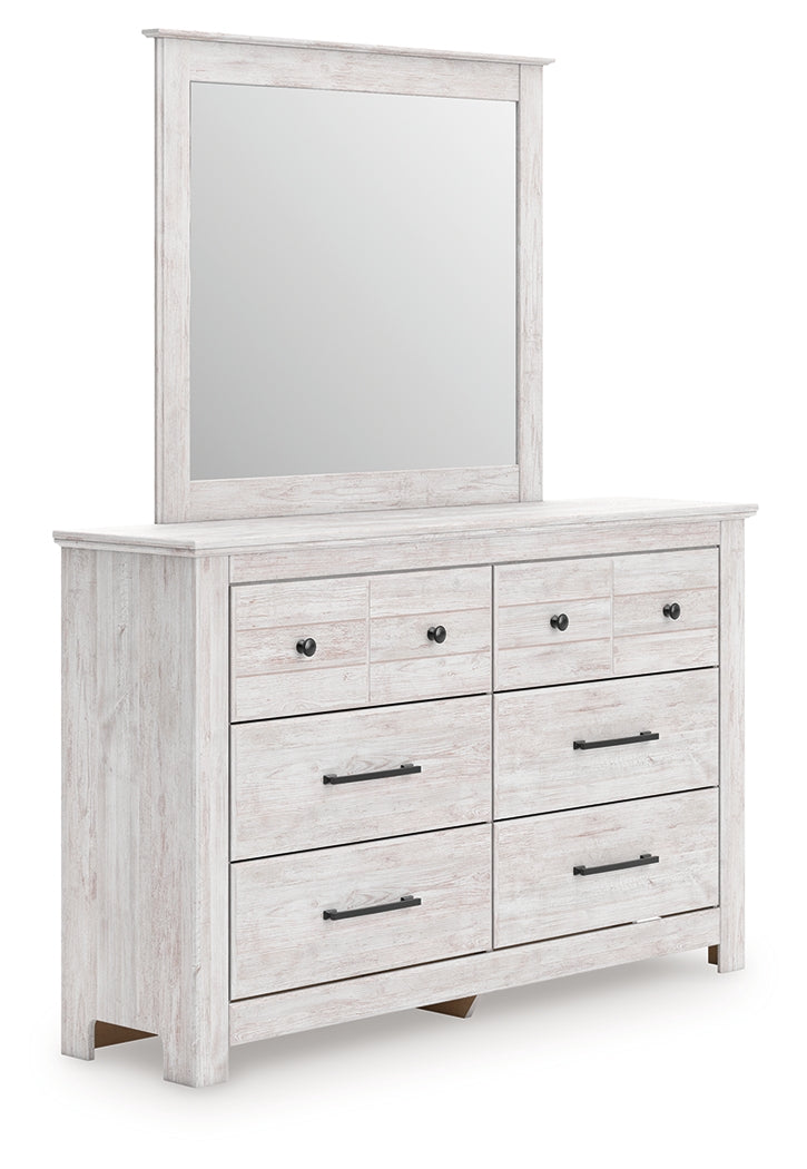 Orleans Furniture - Ashley Furniture - Makidern Bedroom - Dresser and Mirror / Whitewash - PCB1171B1