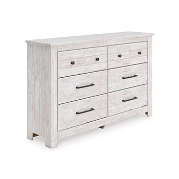 Orleans Furniture - Ashley Furniture - Makidern Bedroom - Six Drawer Dresser / Whitewash - PCB1171-31