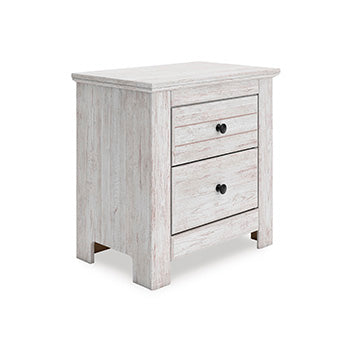 Orleans Furniture - Ashley Furniture - Makidern Bedroom - Two Drawer Night Stand / Whitewash - PCB1171-92