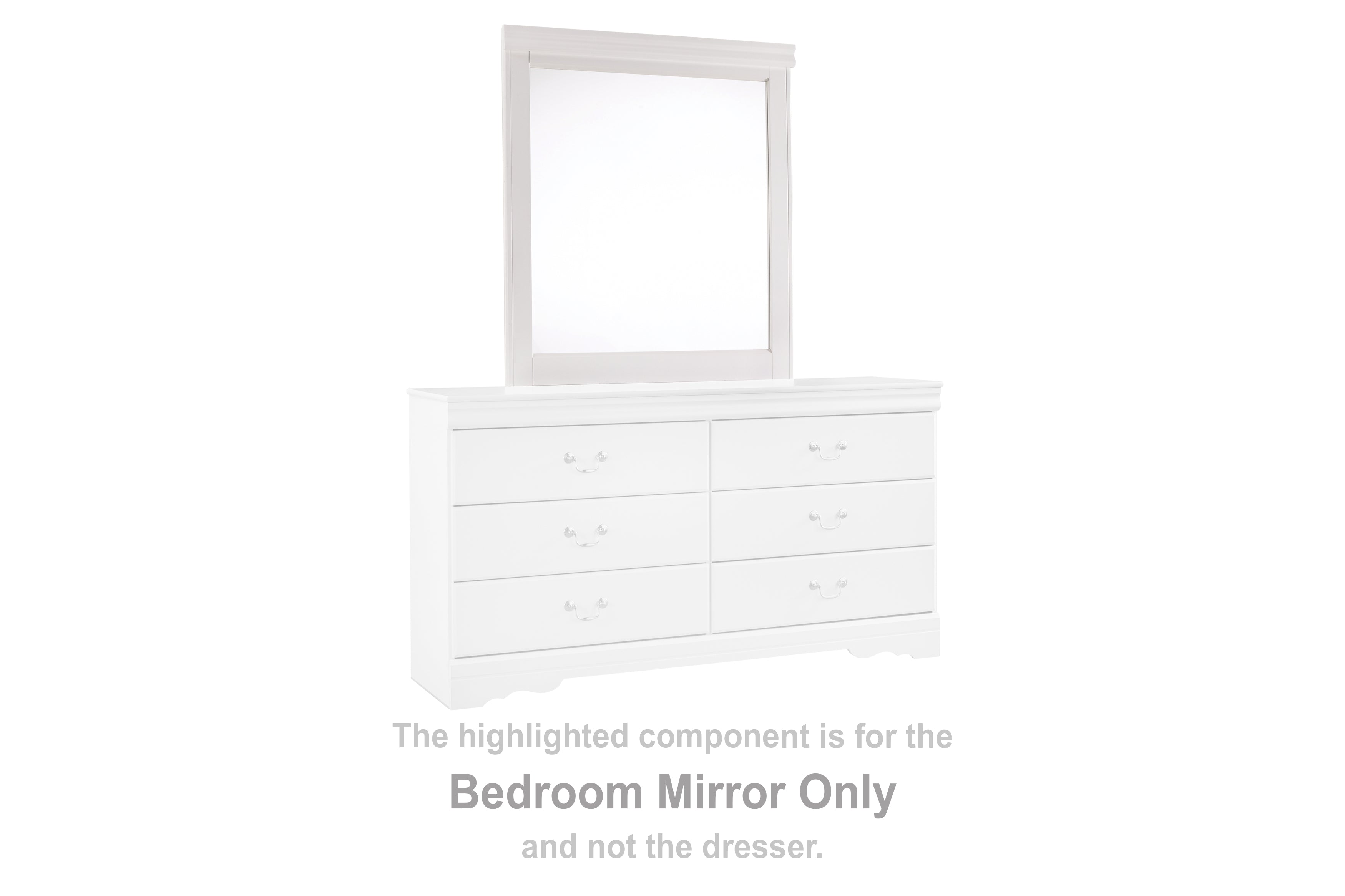 Orleans Furniture - Ashley Furniture - Anarasia Bedroom - Bedroom Mirror / White - B129-36
