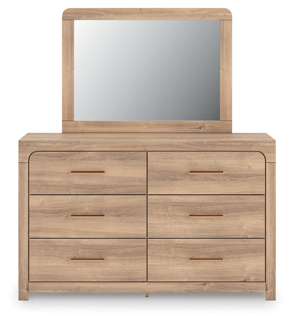 Orleans Furniture - Ashley Furniture - Kinlanni Bedroom - Dresser and Mirror / Tan - PCB1360B1