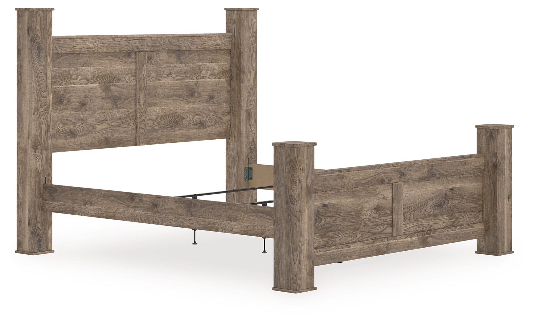 Orleans Furniture - Ashley Furniture - Rusticott Bedroom - King Poster Bed / Brown - PCB2260B7