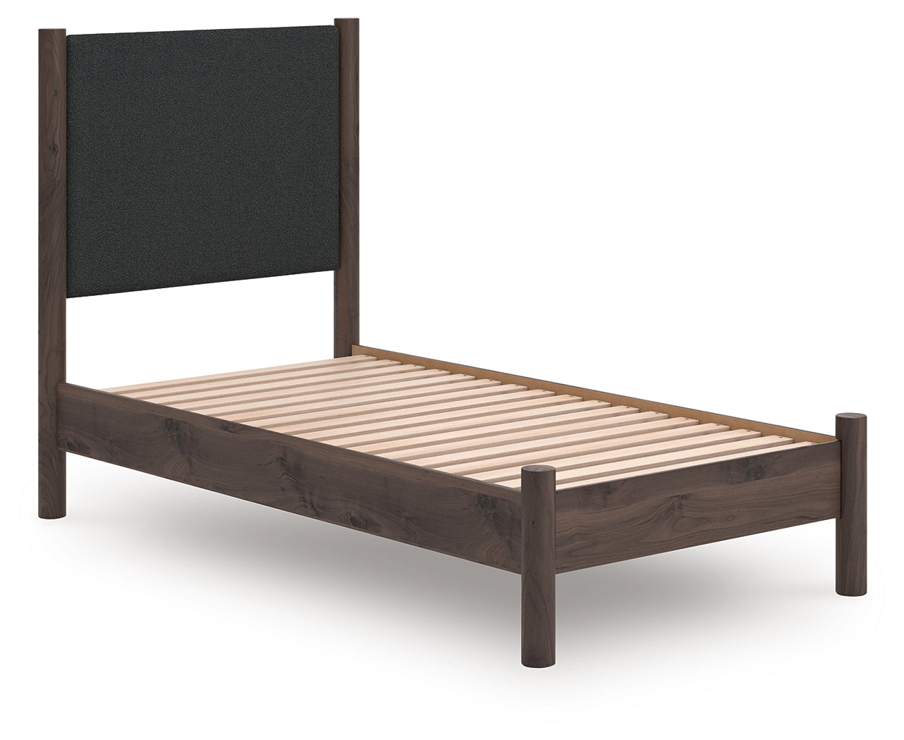 Orleans Furniture - Ashley Furniture - Pamytta Bedroom - Twin Upholstered Panel Platform Bed / Brown - PCB2614B8