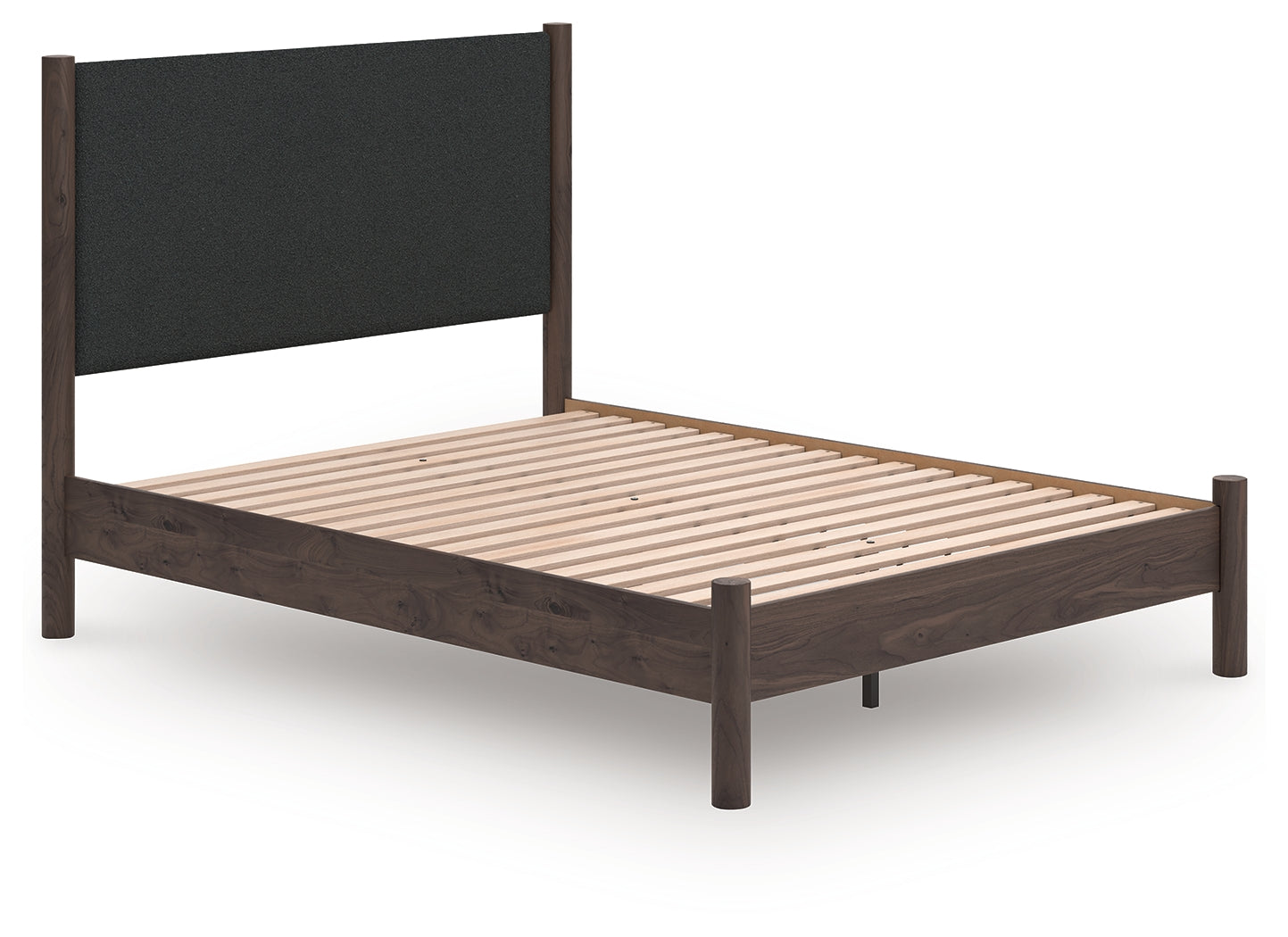 Orleans Furniture - Ashley Furniture - Pamytta Bedroom - Queen Upholstered Panel Platform Bed / Brown - PCB2614B12