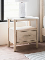 Orleans Furniture - Ashley Furniture - Cadmori Bedroom - King Upholstered Panel Bed / Black/White - B2616B8