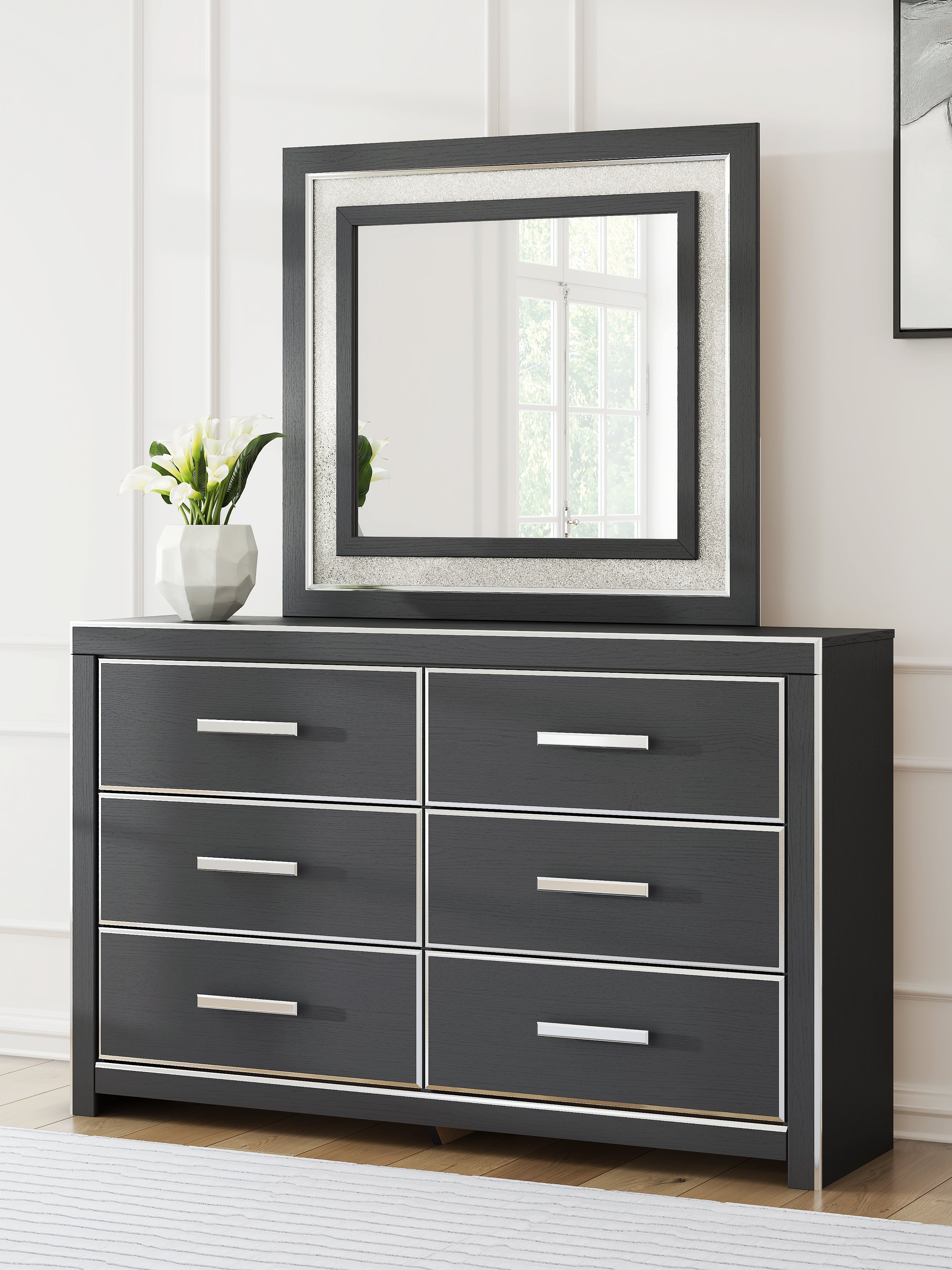 Orleans Furniture - Ashley Furniture - Zuraleus Bedroom - Dresser and Mirror / Black - PCB3380B1