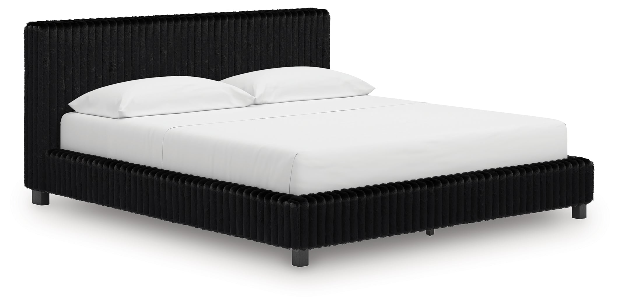 Orleans Furniture - Ashley Furniture - Zuraleus Bedroom - California King Upholstered Bed / Black - PCB3380B14