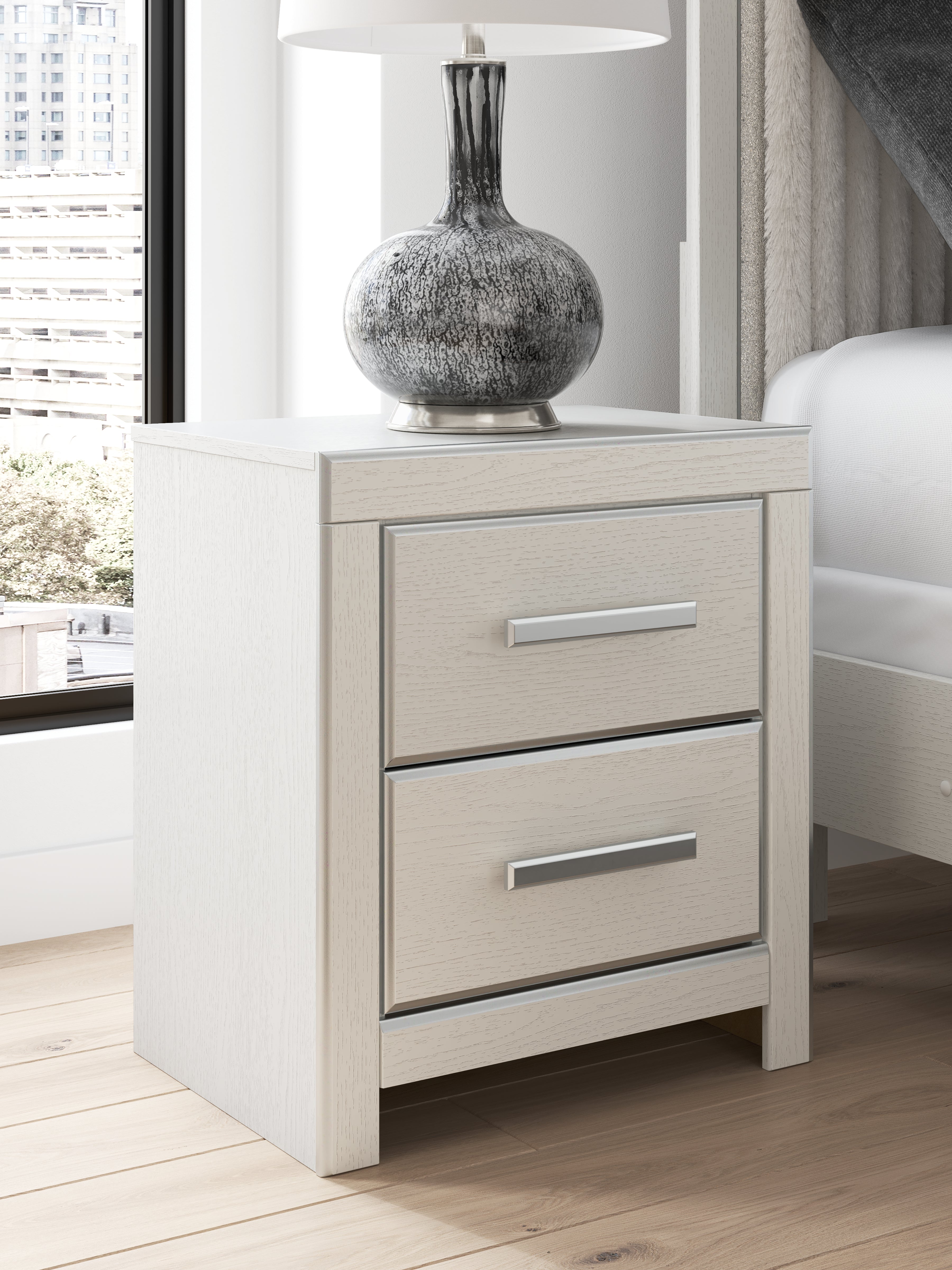 Orleans Furniture - Ashley Furniture - Zuraleus Bedroom - Two Drawer Night Stand / White - PCB3381-92