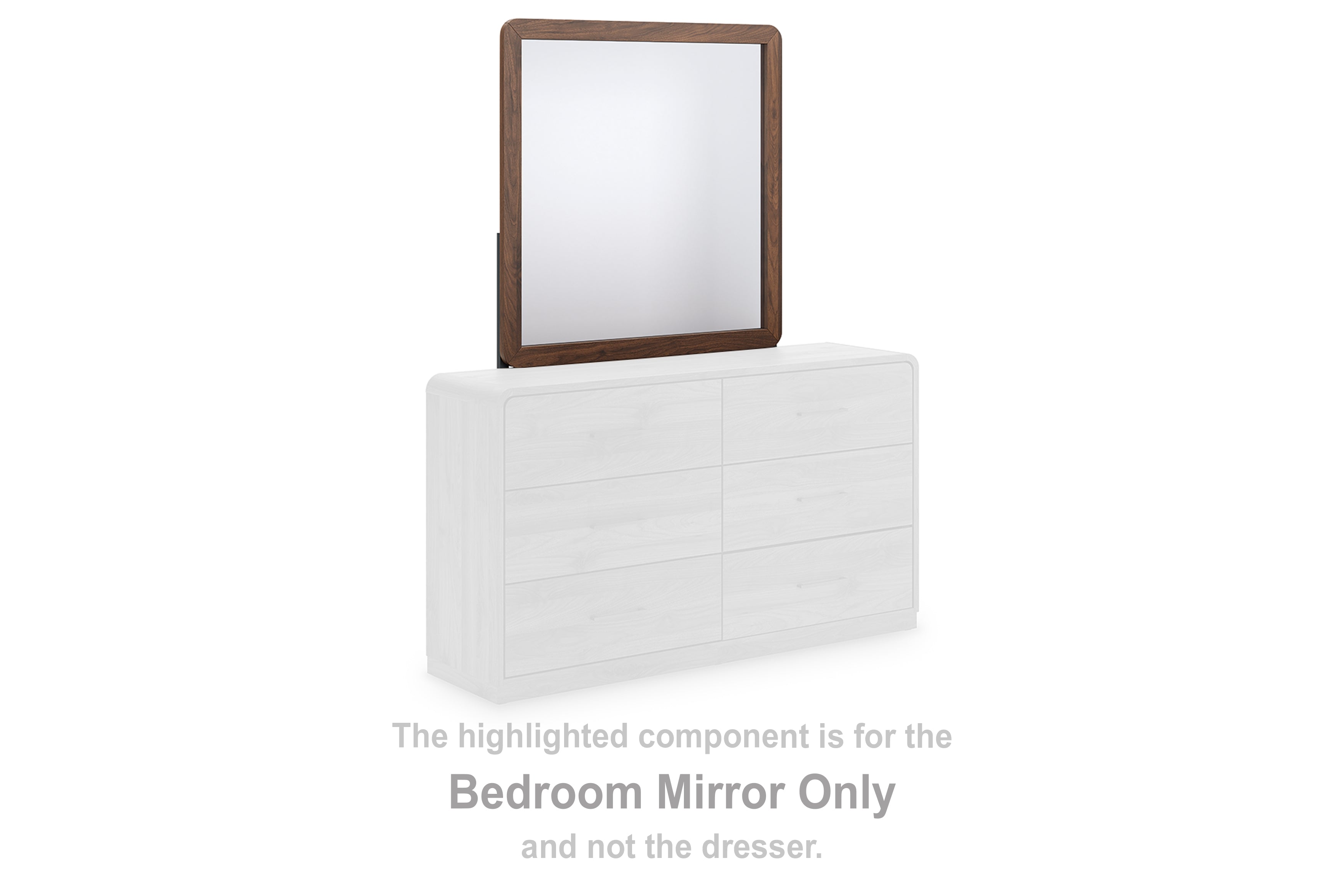 Orleans Furniture - Ashley Furniture - Fortlorn Mirror - Bedroom Mirror / Walnut Brown - PCB386-36