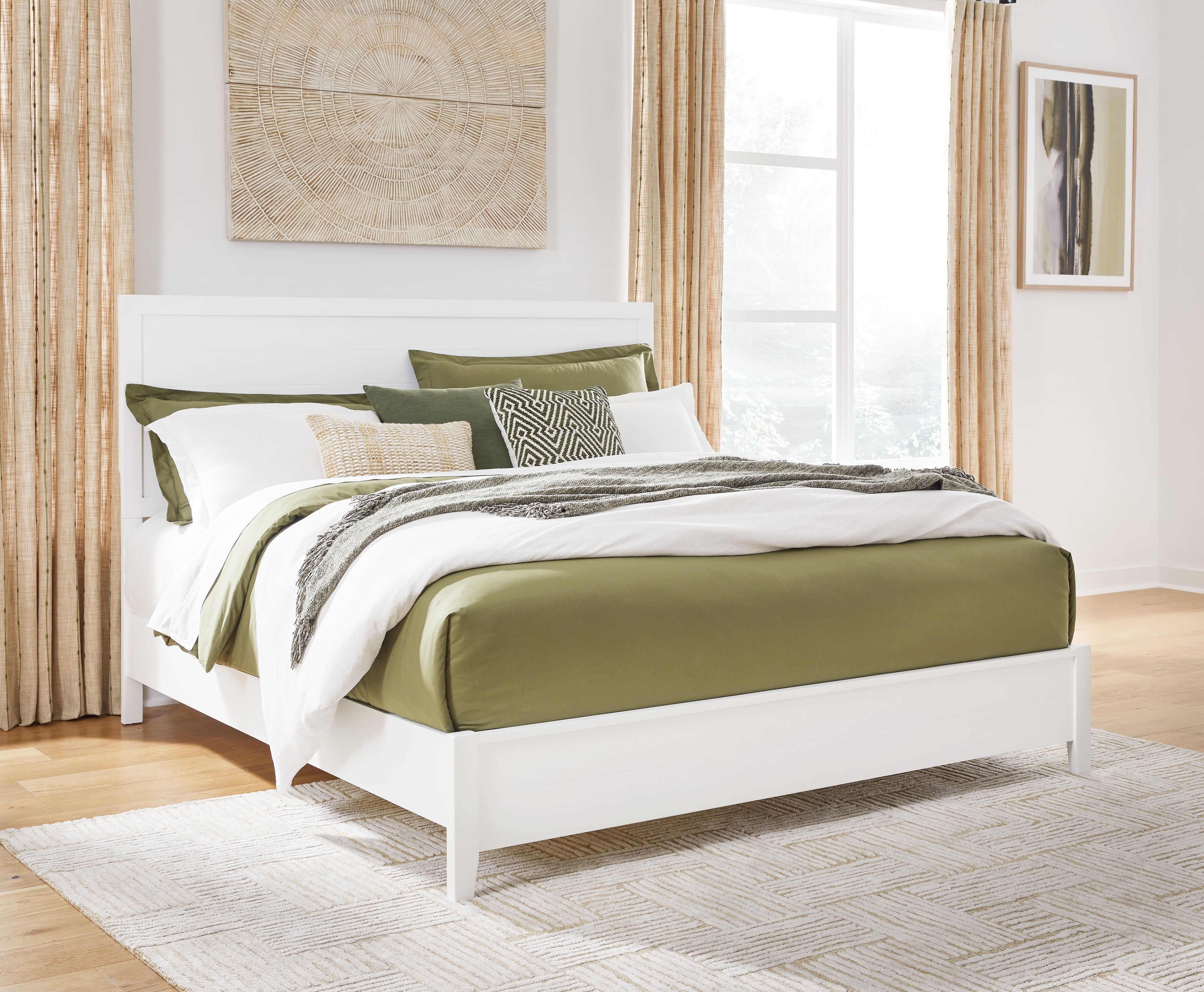 Orleans Furniture - Ashley Furniture - Binterglen Bedroom - Queen Panel Bed / White - B427B6