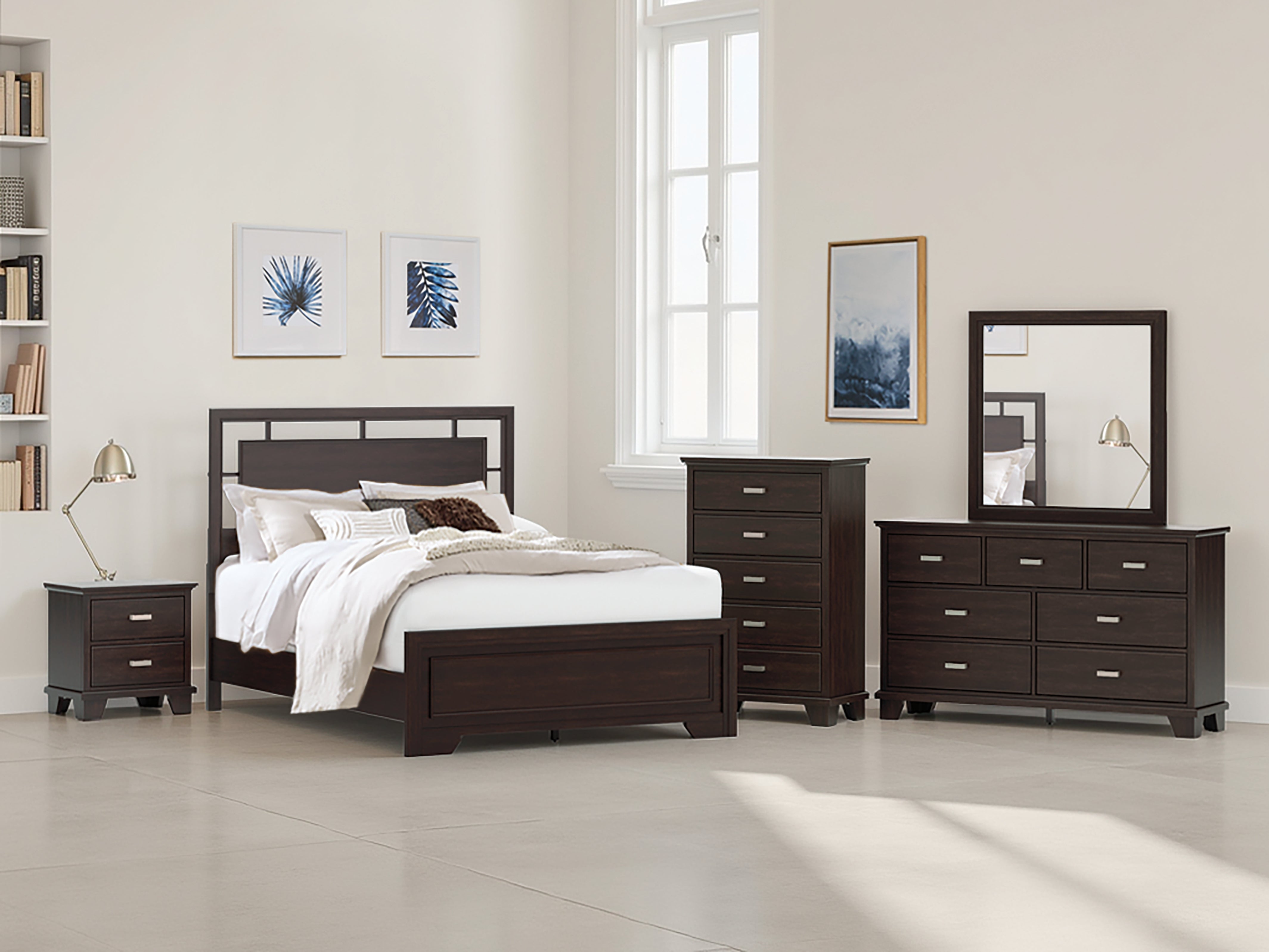 Orleans Furniture - Ashley Furniture - Covetown Bedroom - Queen Panel Bed / Dark Brown - B441B6