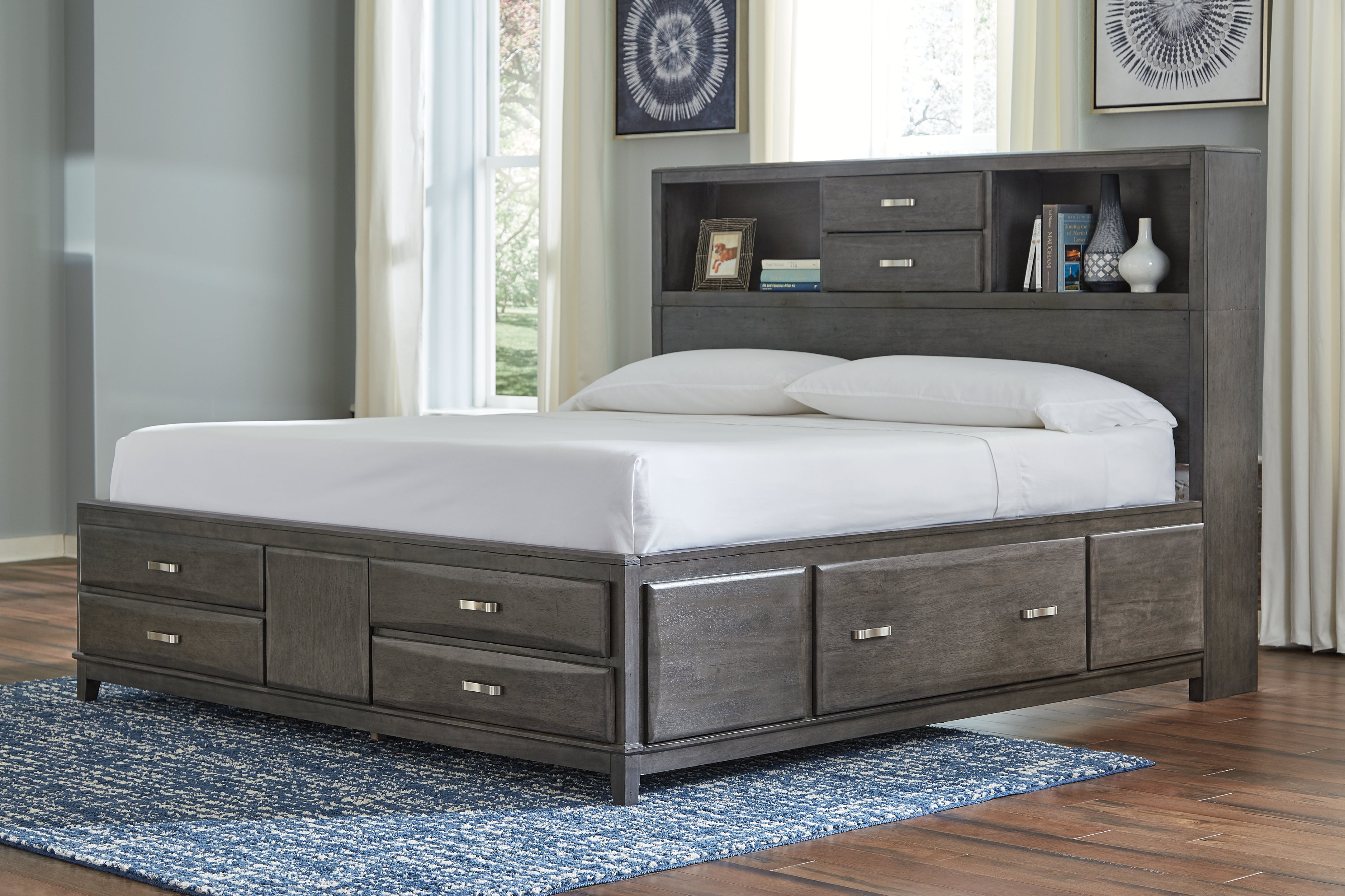 Orleans Furniture - Ashley Furniture - Caitbrook Bedroom - California King Storage Bed with 8 Drawers / Gray - B476B7