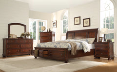 B5159 6 PIECE King Sleigh Bed with 2 Storage Drawers