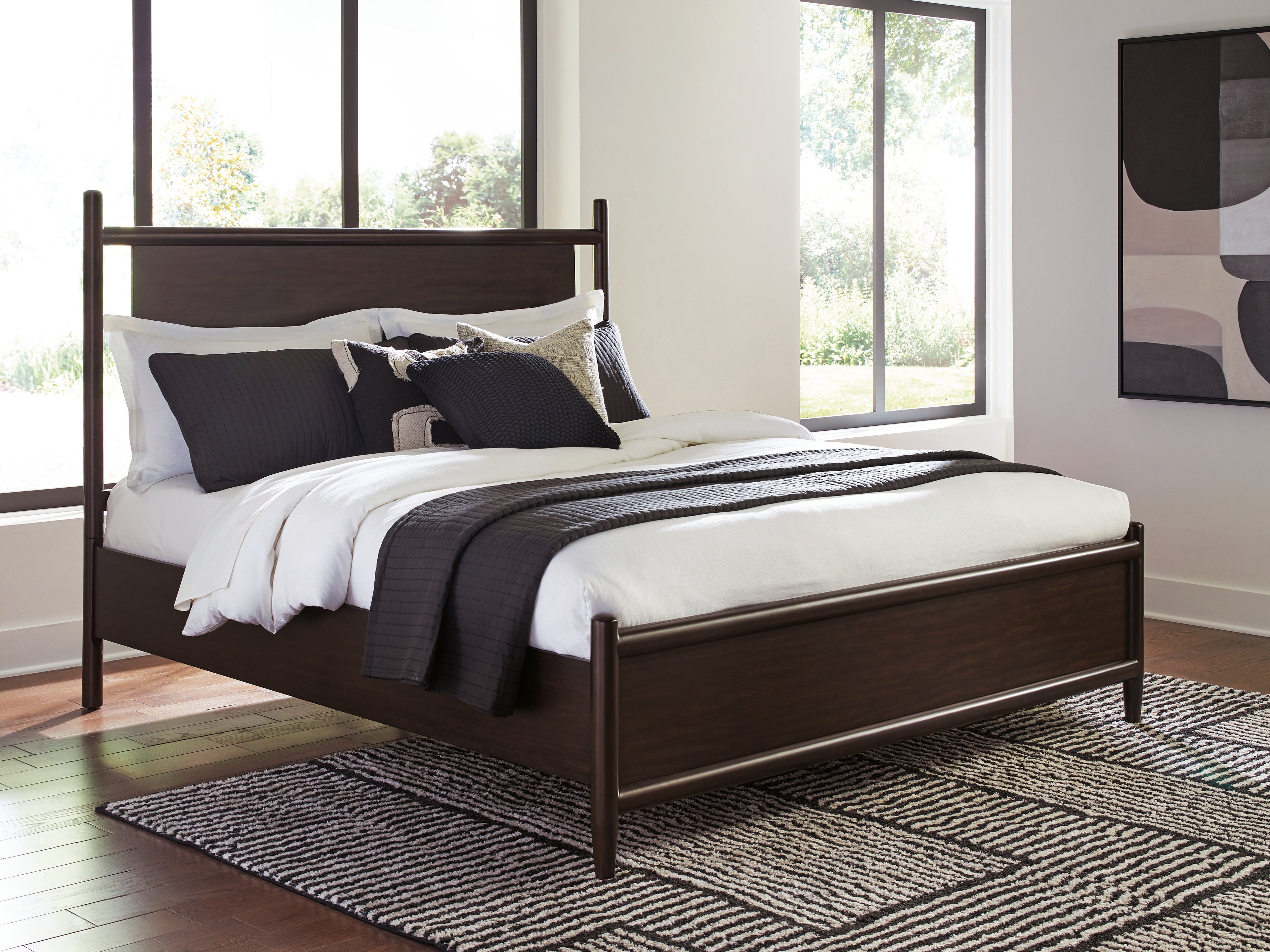 Orleans Furniture - Ashley Furniture - Dantenton Bedroom - King Panel Bed / Merlot - B611B6