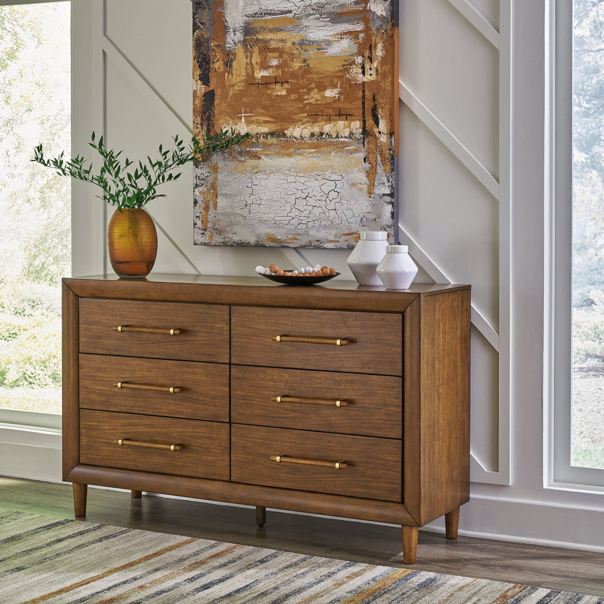 Orleans Furniture - Ashley Furniture - Lyncott Bedroom - Two Drawer Night Stand / Brown - B615-92