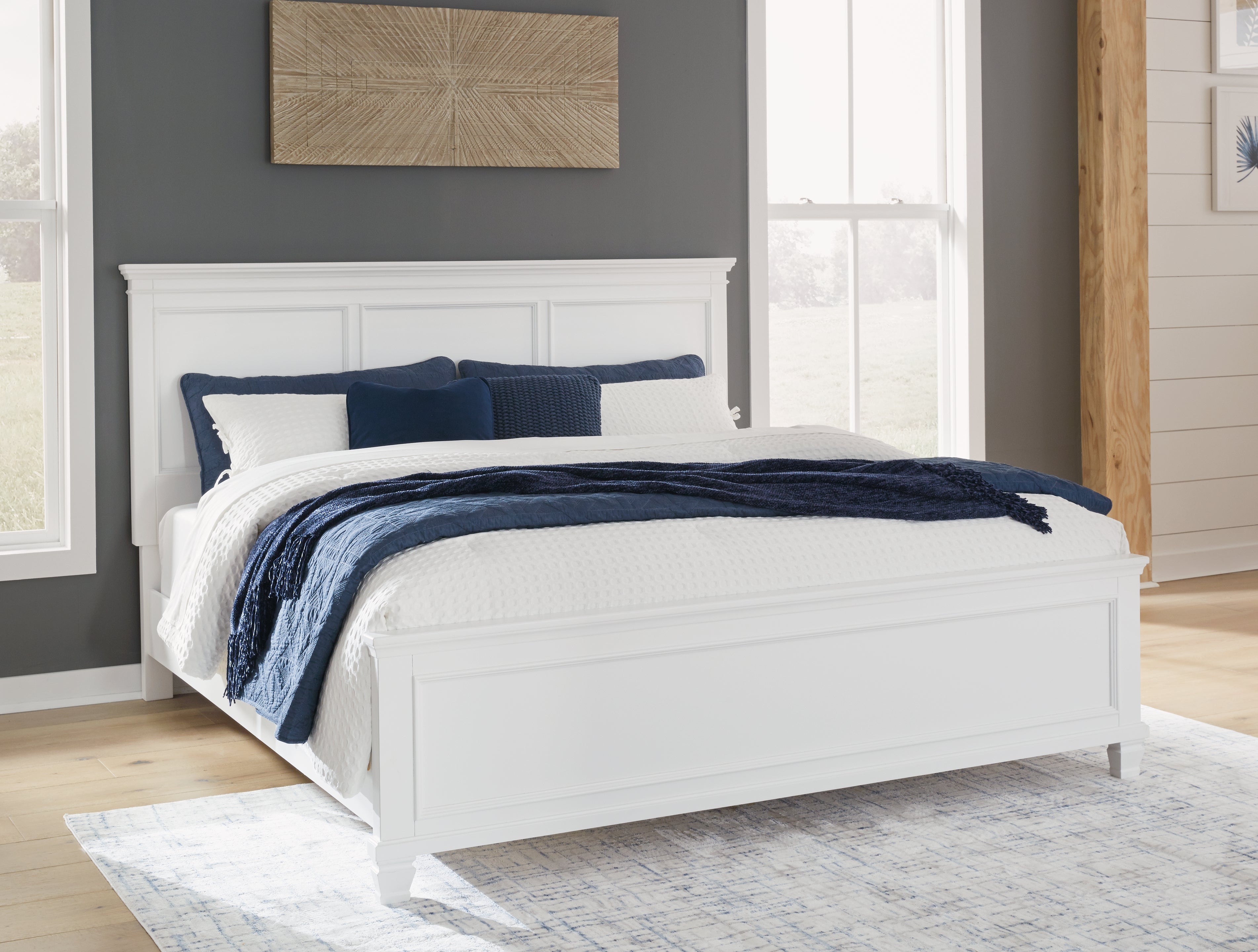Orleans Furniture - Ashley Furniture - Fortman Bedroom - King Panel Bed / White - B680B4