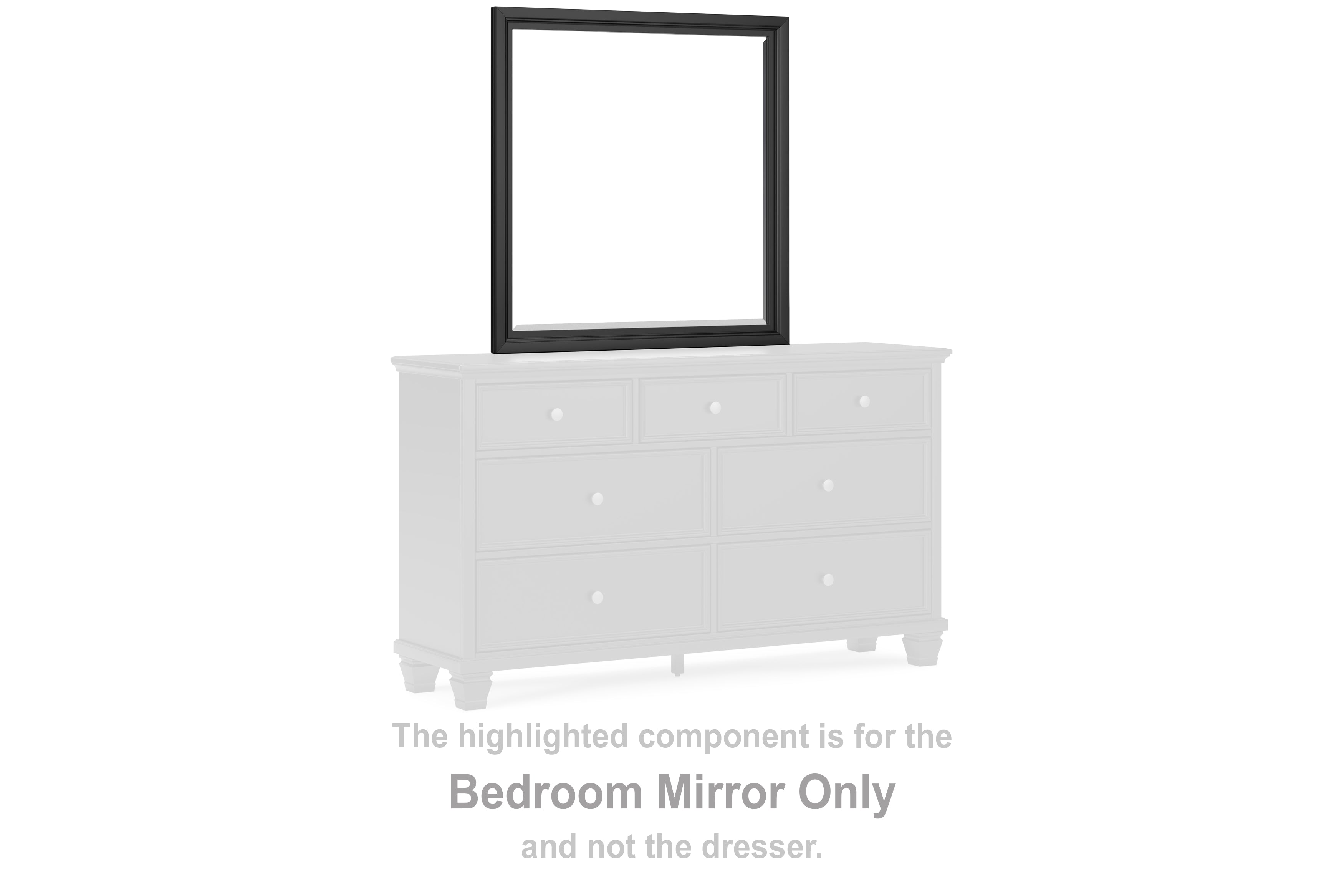 Orleans Furniture - Ashley Furniture - Lanolee Bedroom - Bedroom Mirror / Black - B687-36