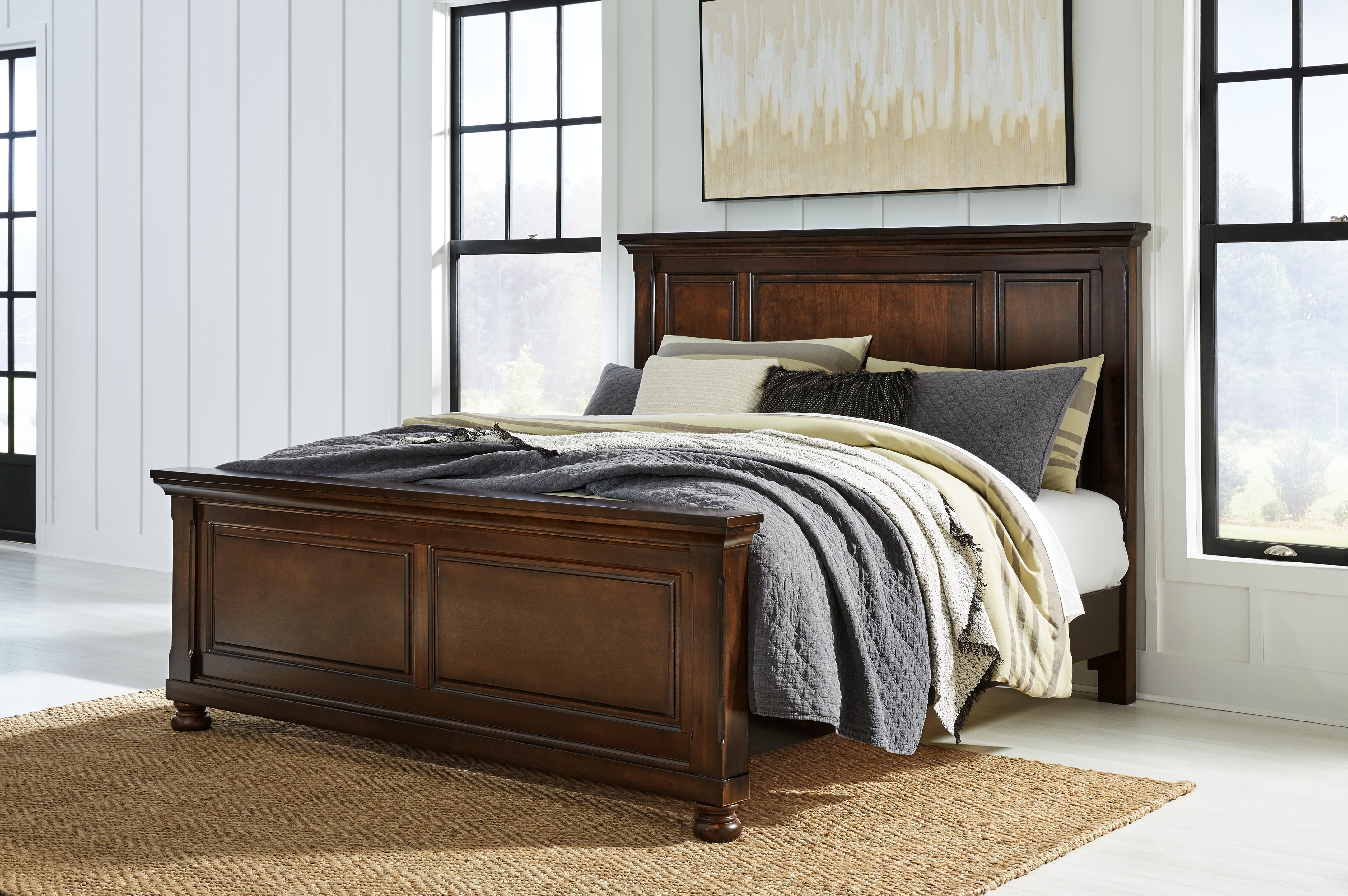 Orleans Furniture - Ashley Furniture - Porter Bedroom - King Panel Bed / Rustic Brown - B697B11